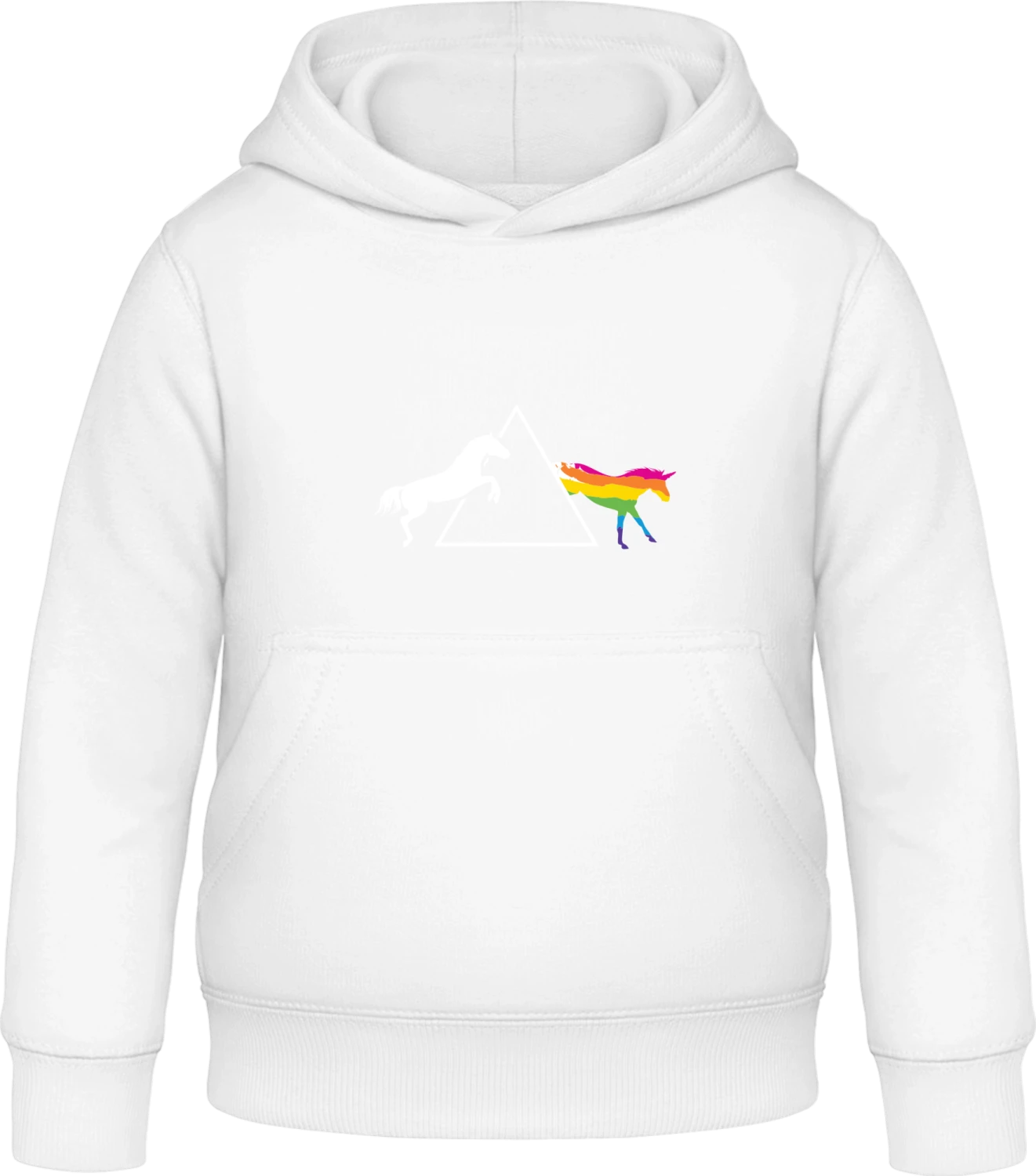 Dark Side Of The Unicorn - Arctic white Awdis Hoodie Kids - Front