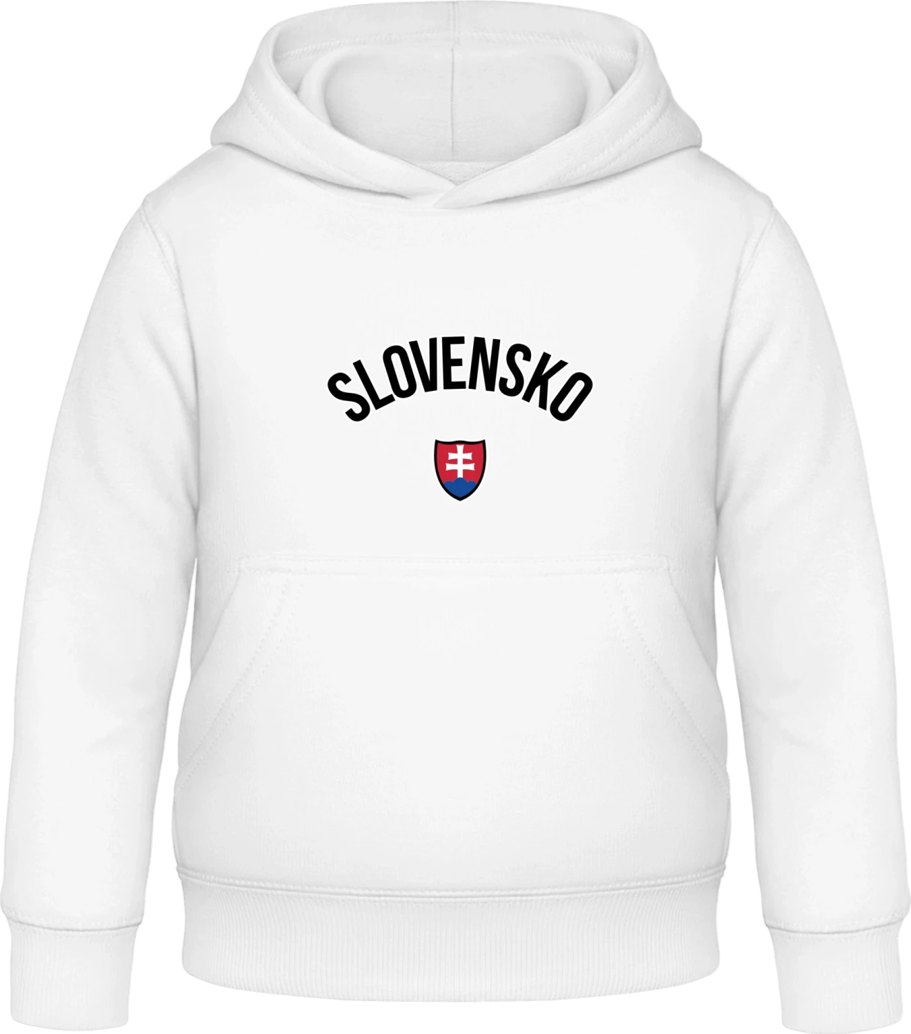 SLOVENSKO Flag Fan - Arctic white Awdis Hoodie Kids - Front