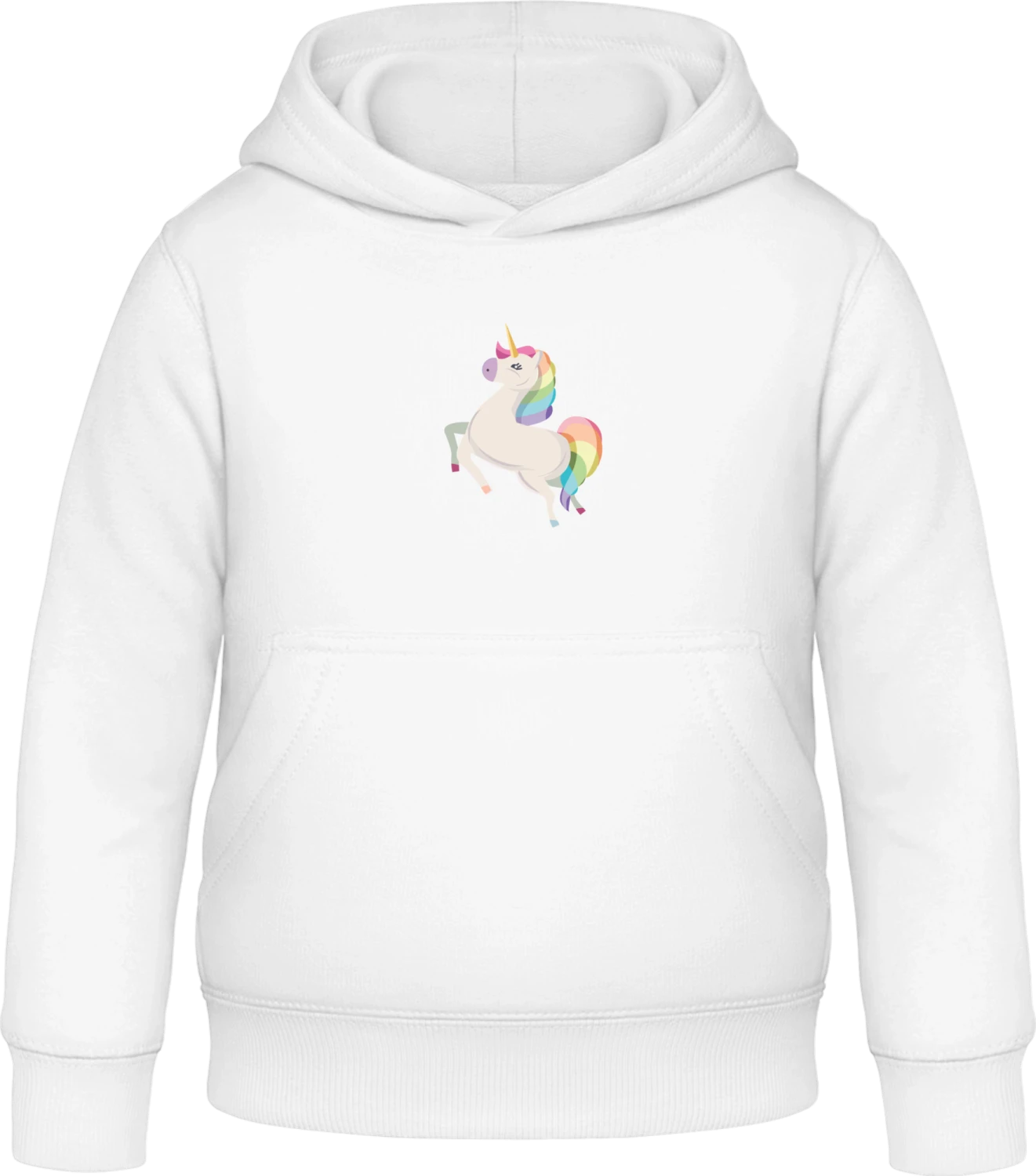 Unicorn Comic Illustration - Arctic white Awdis Hoodie Kids - Front