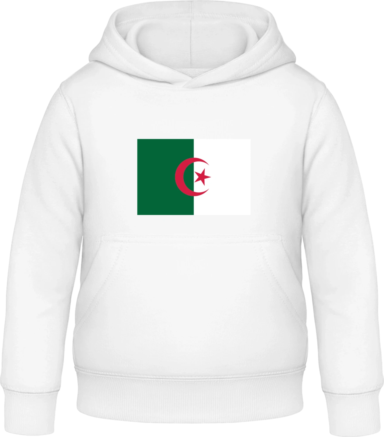 Algeria Flag - Arctic white Awdis Hoodie Kids - Front