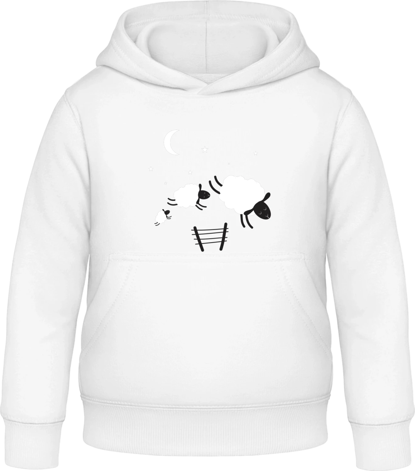 Sheeps At Night - Arctic white Awdis Hoodie Kids - Front