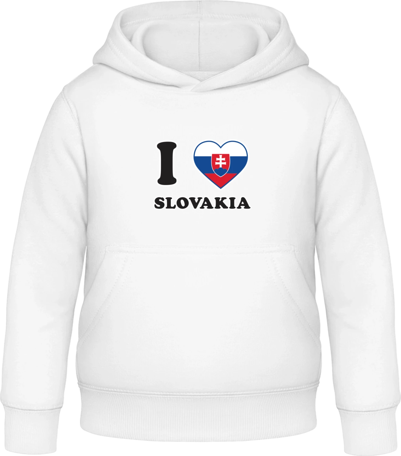 I Love Slovakia - Arctic white Awdis Hoodie Kids - Front