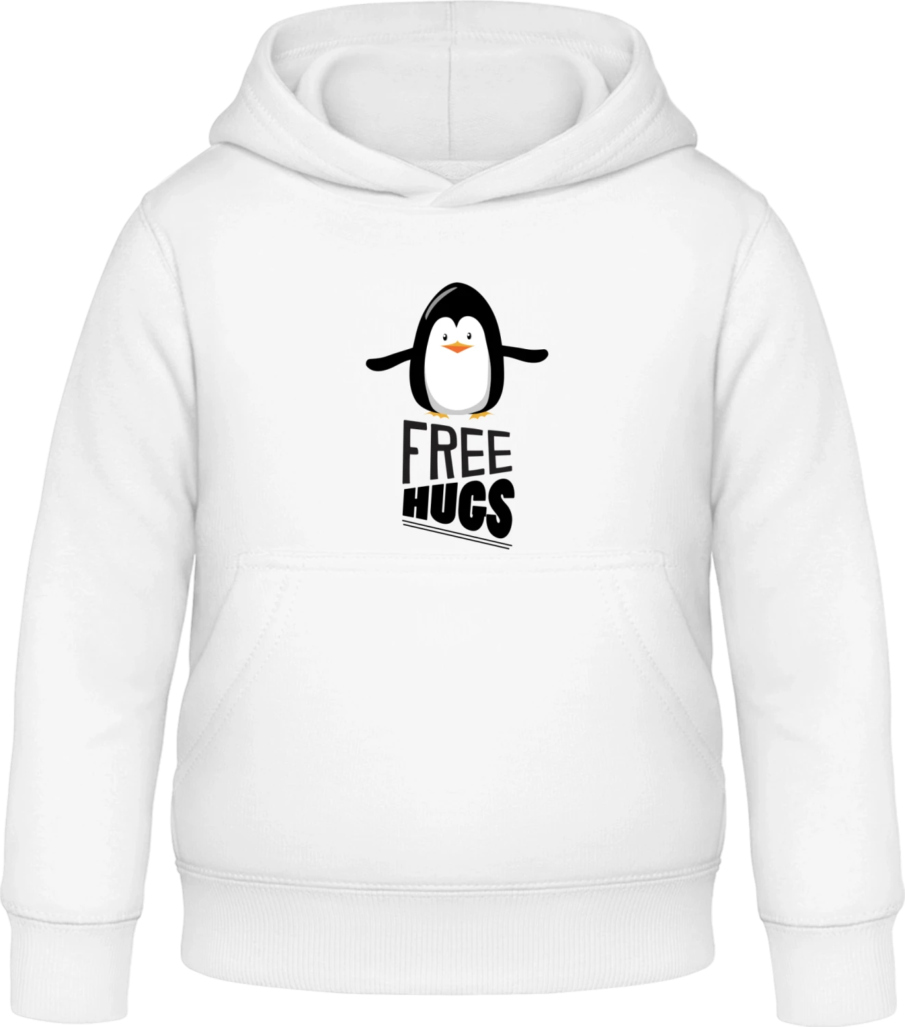 Free Hugs Penguin - Arctic white Awdis Hoodie Kids - Front