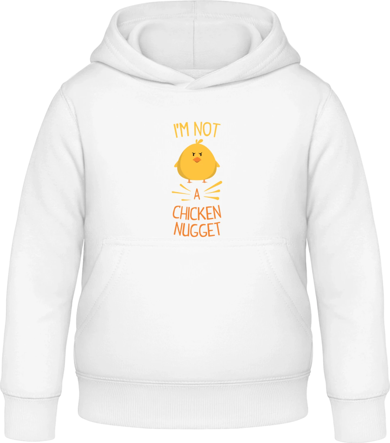 Not A Chicken Nugget - Arctic white Awdis Hoodie Kids - Front