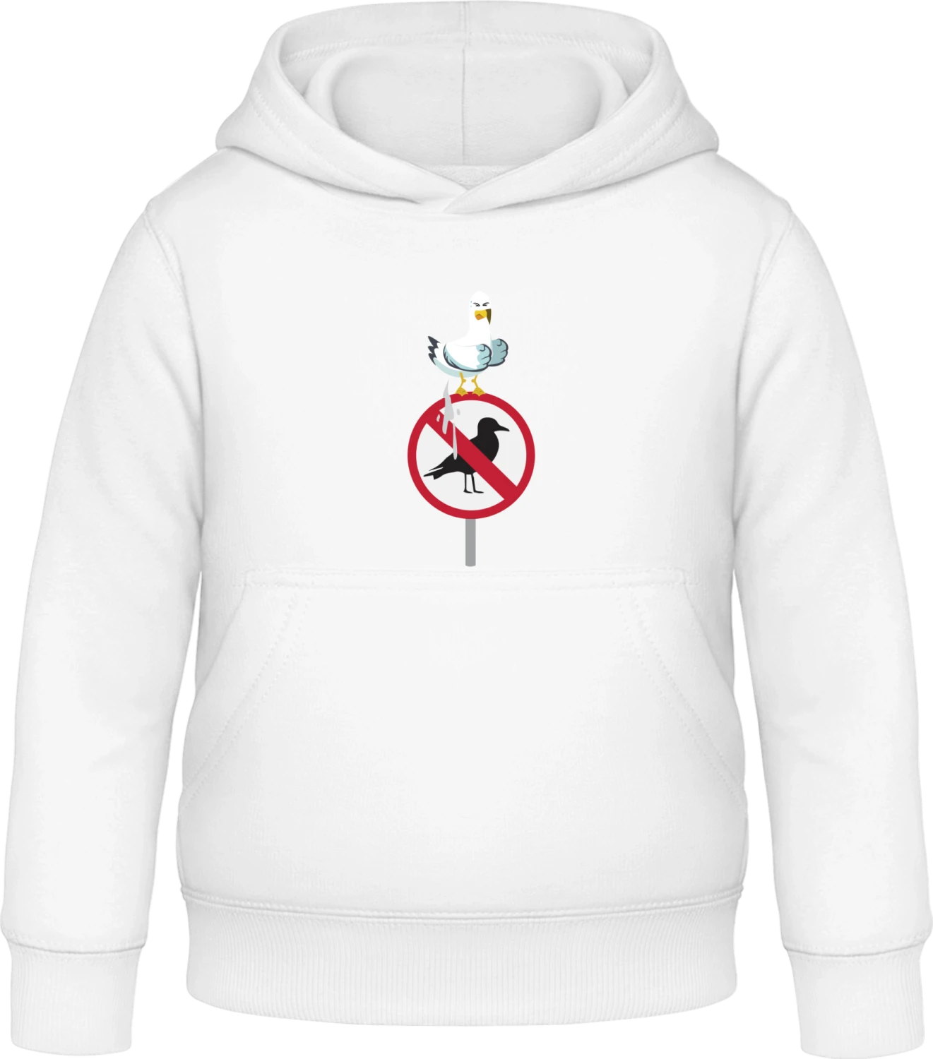 No Birds - Shit On It - Arctic white Awdis Hoodie Kids - Front