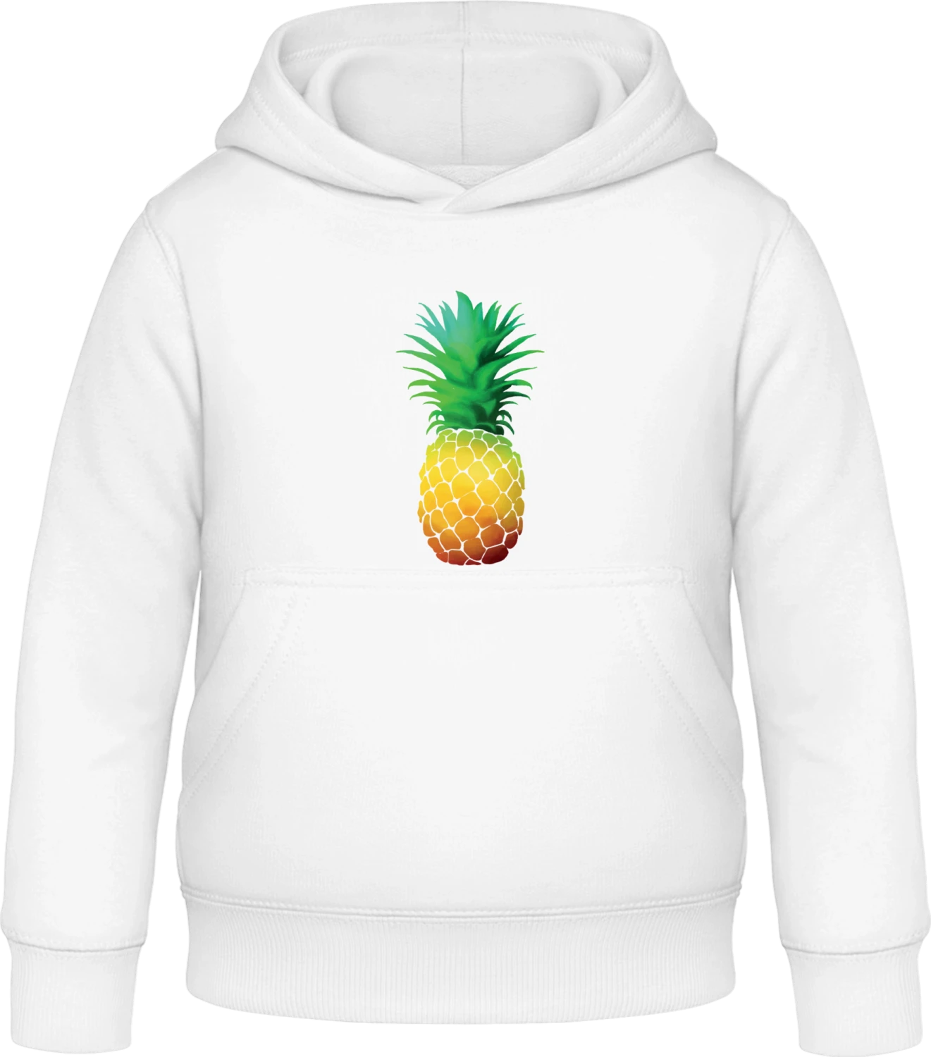 Pineapple Watercolor - Arctic white Awdis Hoodie Kids - Front