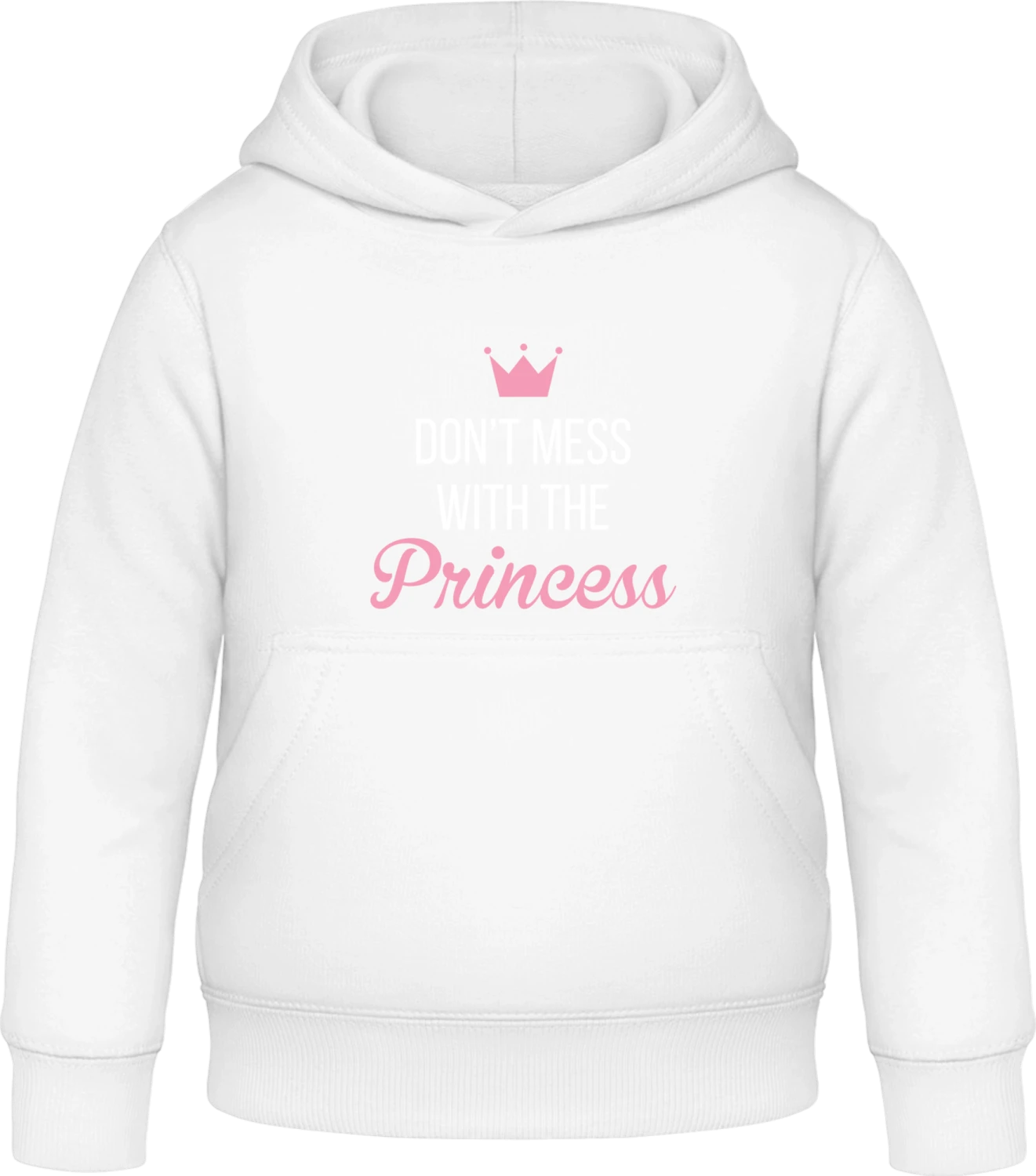 Don't Mess With The Princess - Arctic white Awdis Hoodie Kids - Front