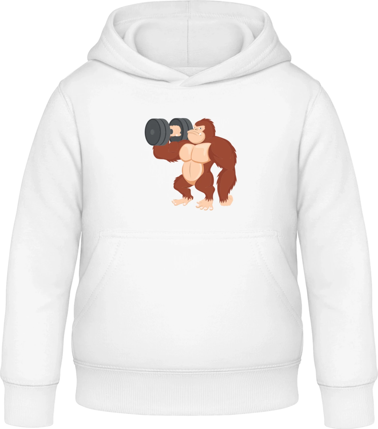 Training Gorilla - Arctic white Awdis Hoodie Kids - Front