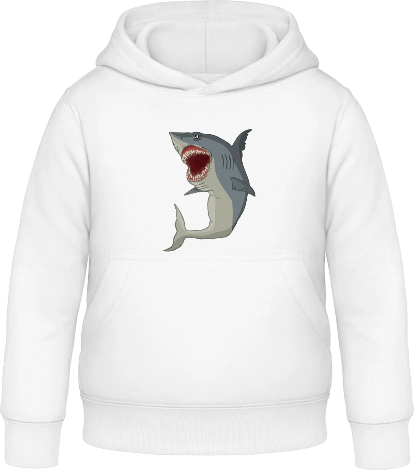 Shark Real - Arctic white Awdis Hoodie Kids - Front