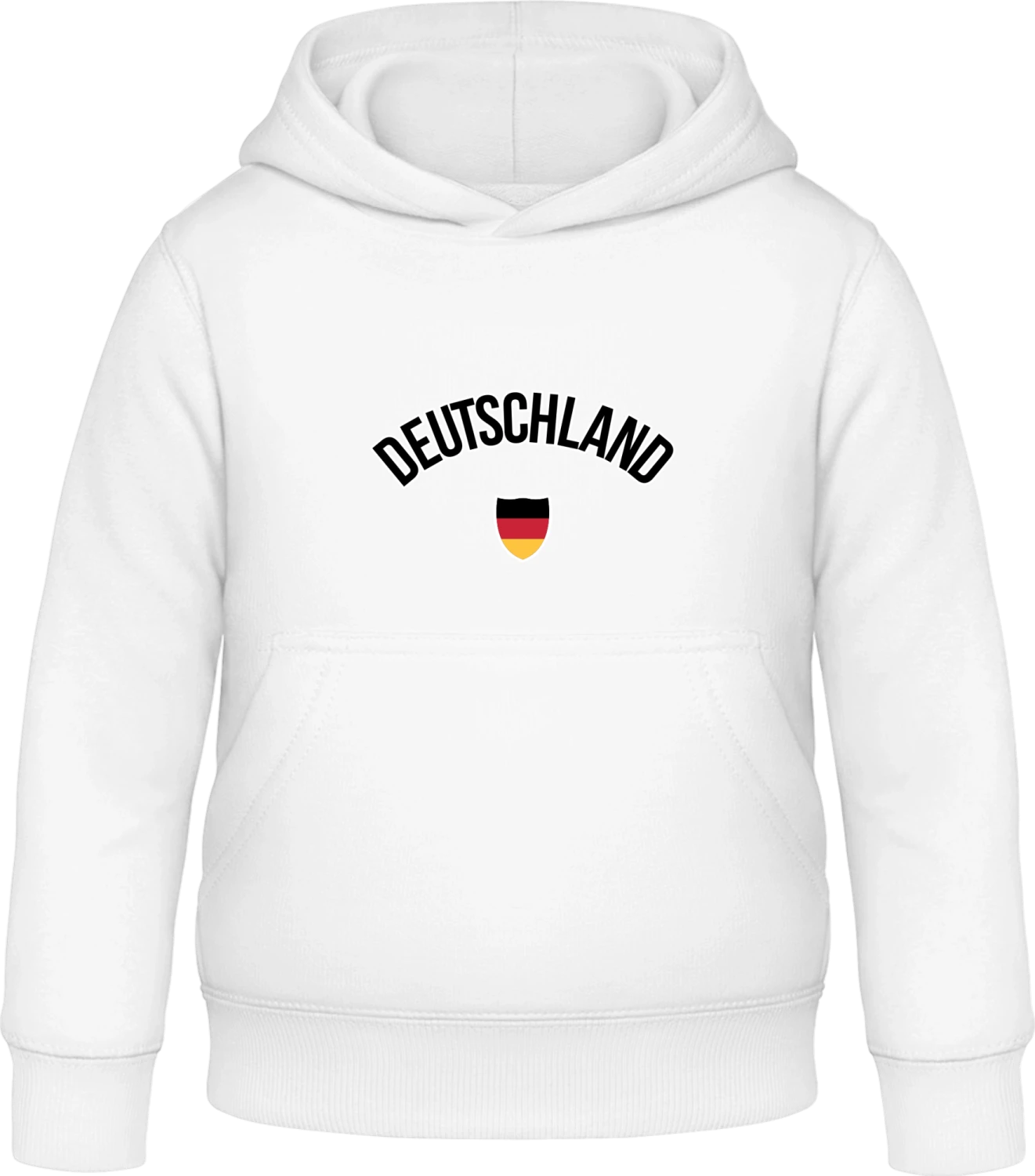 DEUTSCHLAND Fussball Fan - Arctic white Awdis Hoodie Kids - Front