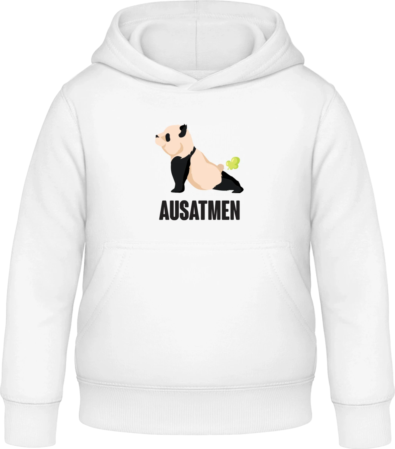 Ausatmen Panda Yoga - Arctic white Awdis Hoodie Kids - Front