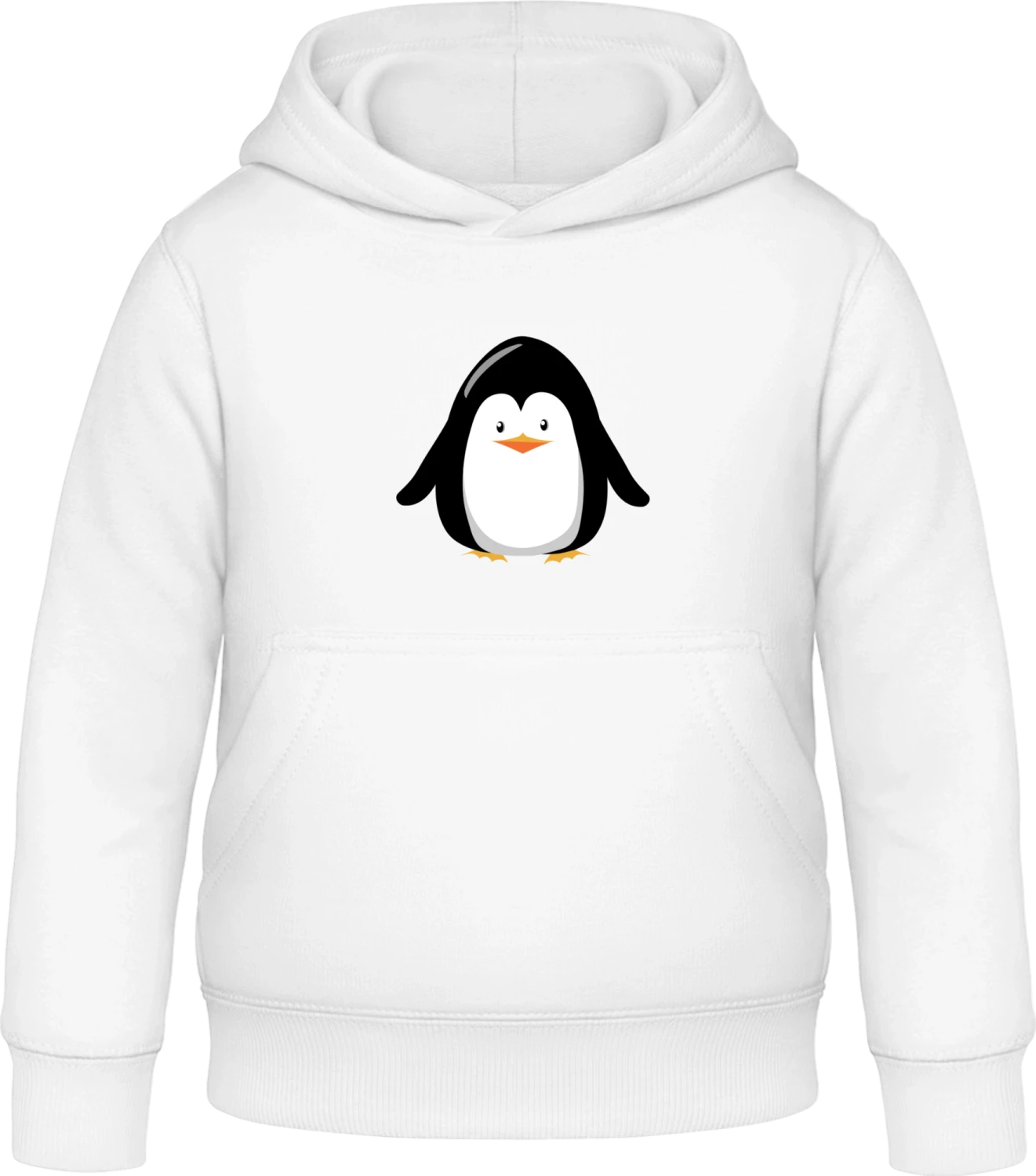 Little Penguin Illustration - Arctic white Awdis Hoodie Kids - Front