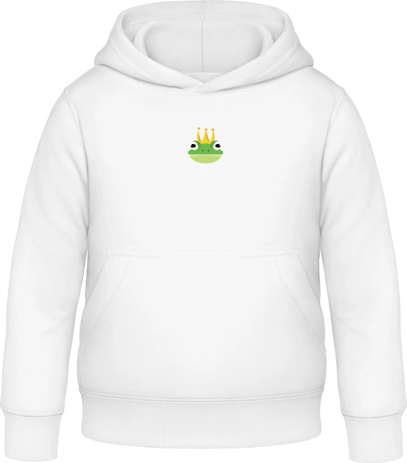 Frog King Head - Arctic white Awdis Hoodie Kids - Front