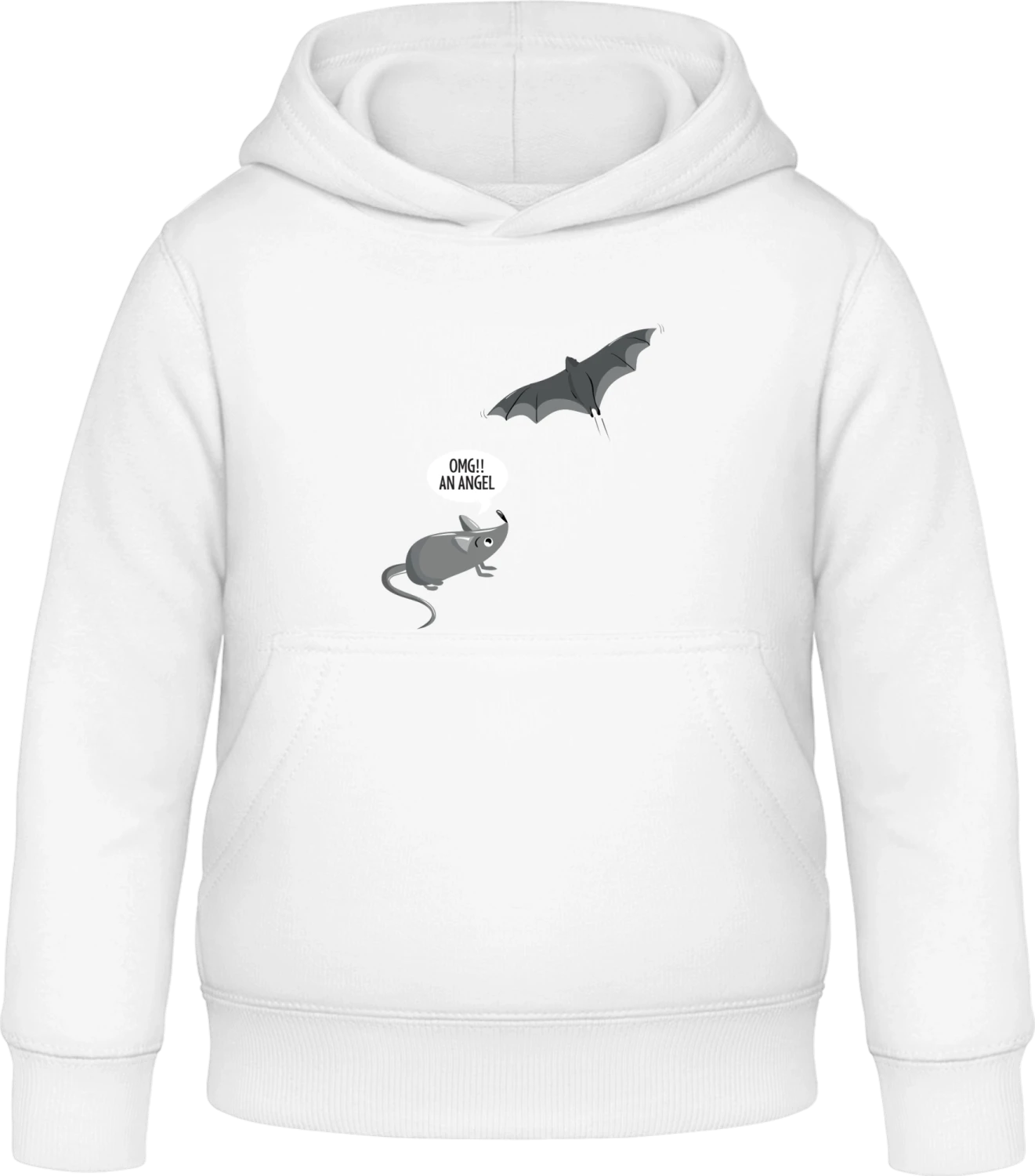 OMG!! An Angel - Arctic white Awdis Hoodie Kids - Front