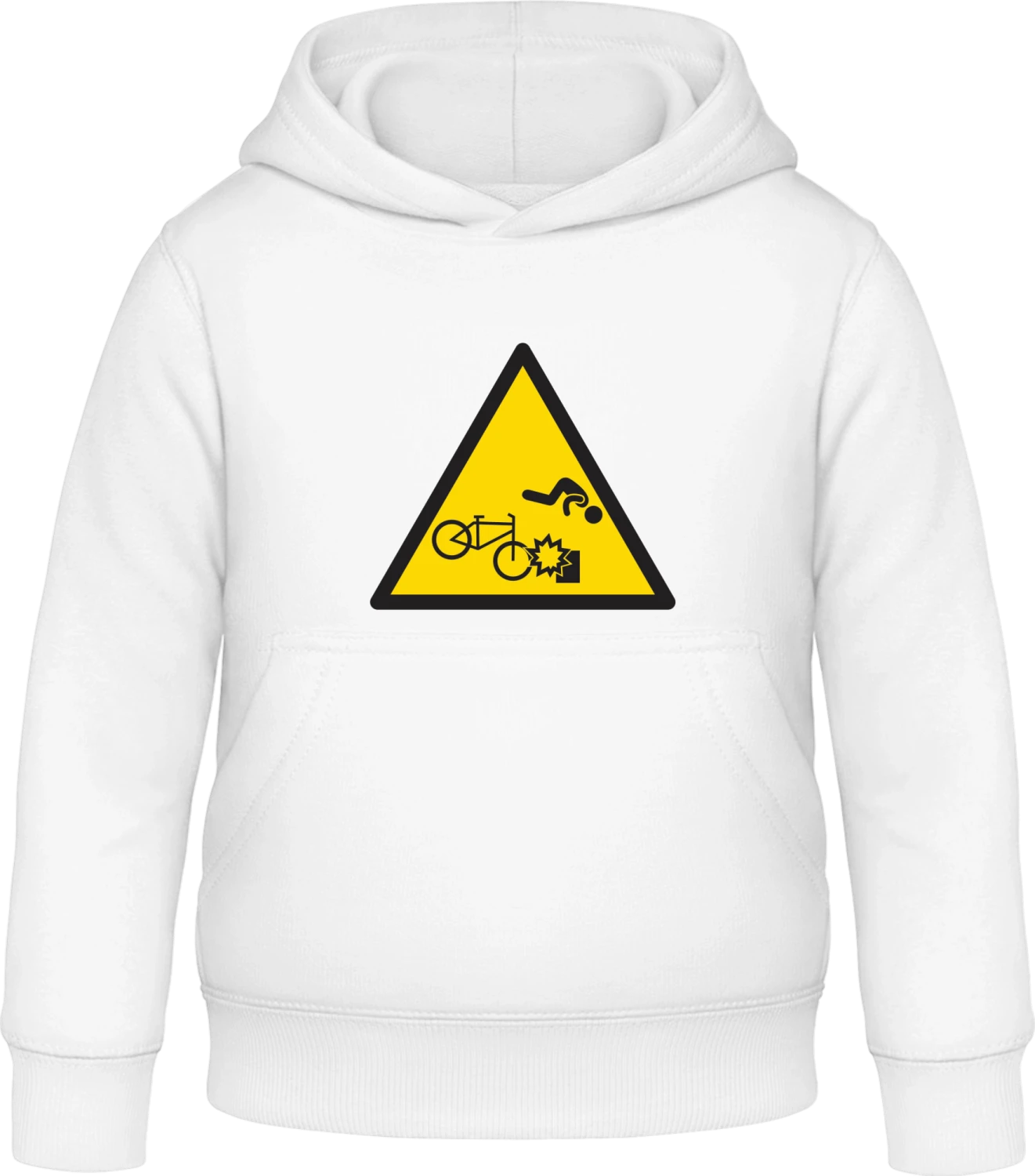 Warning Sign Barrier - Arctic white Awdis Hoodie Kids - Front