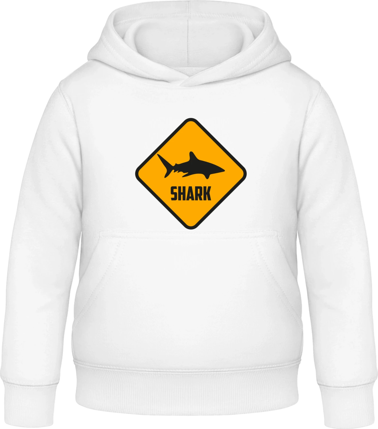 Shark Warning - Arctic white Awdis Hoodie Kids - Front