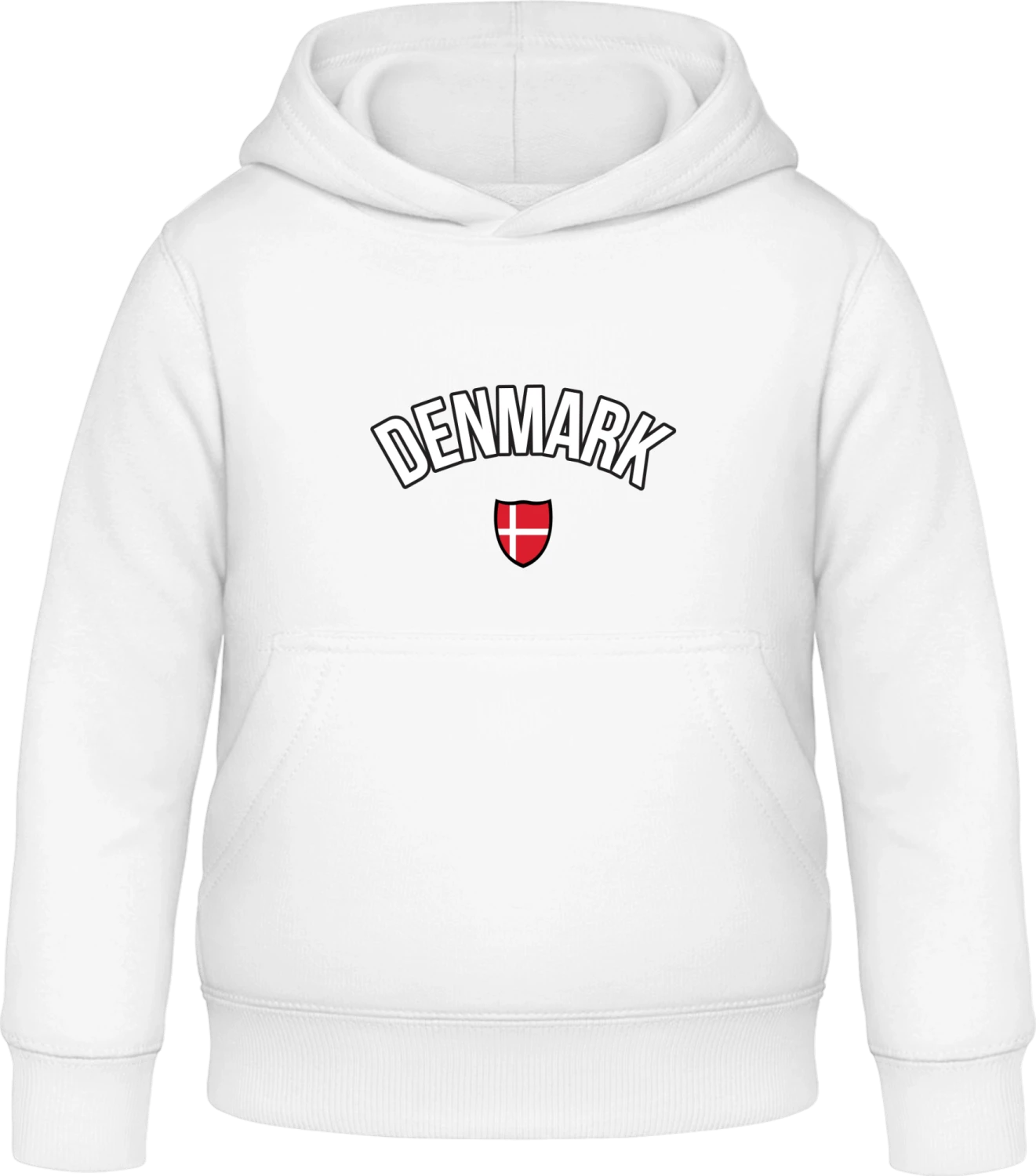 DENMARK Fan - Arctic white Awdis Hoodie Kids - Front