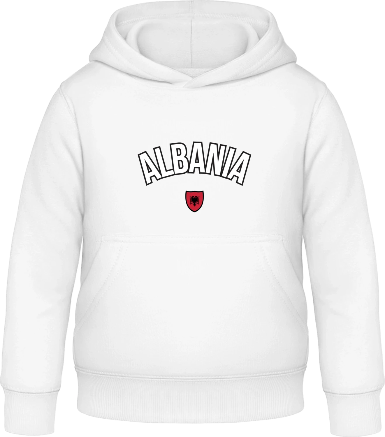 ALBANIA Football Fan - Arctic white Awdis Hoodie Kids - Front