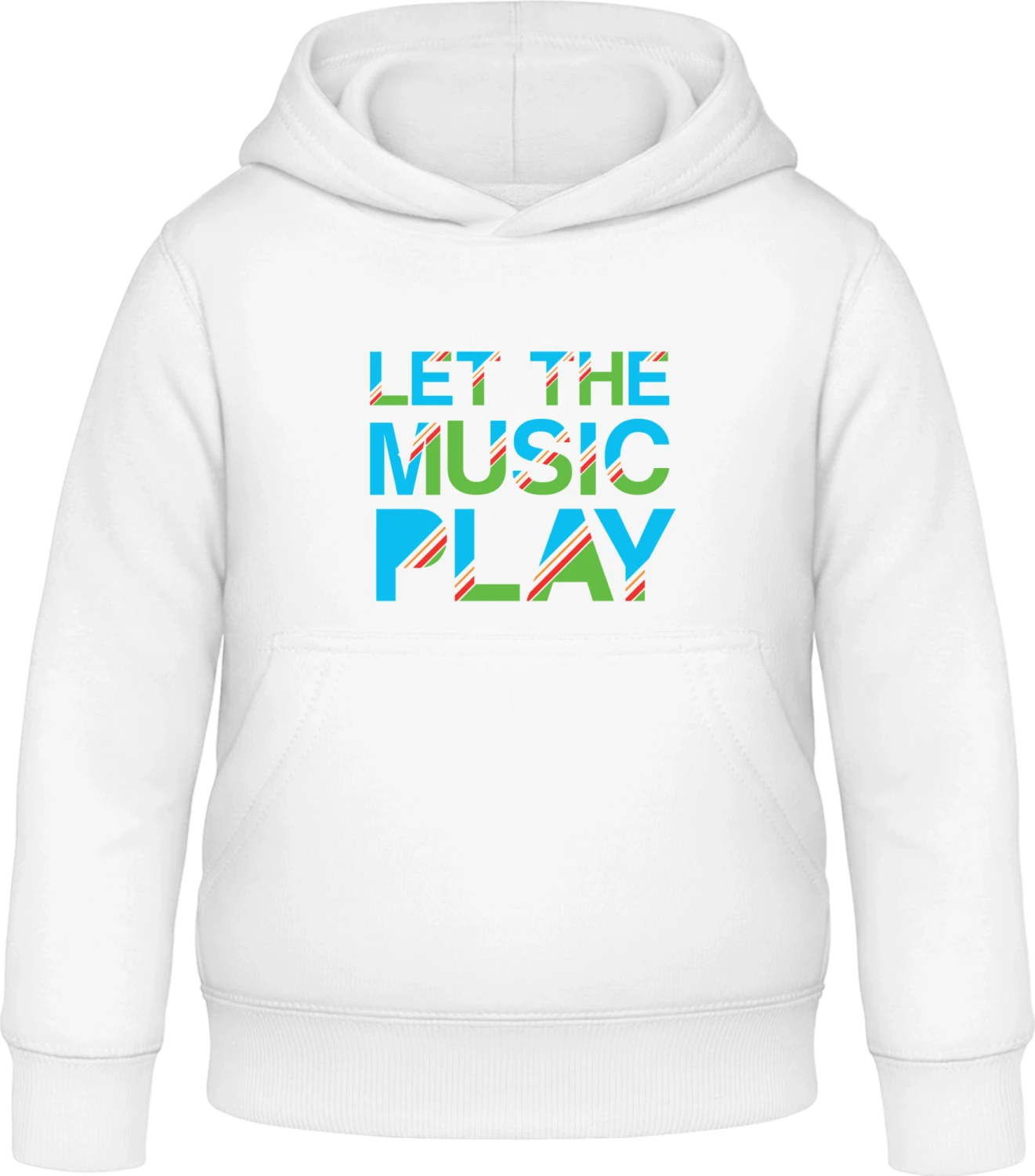 Let The Music Play - Arctic white Awdis Hoodie Kids - Front