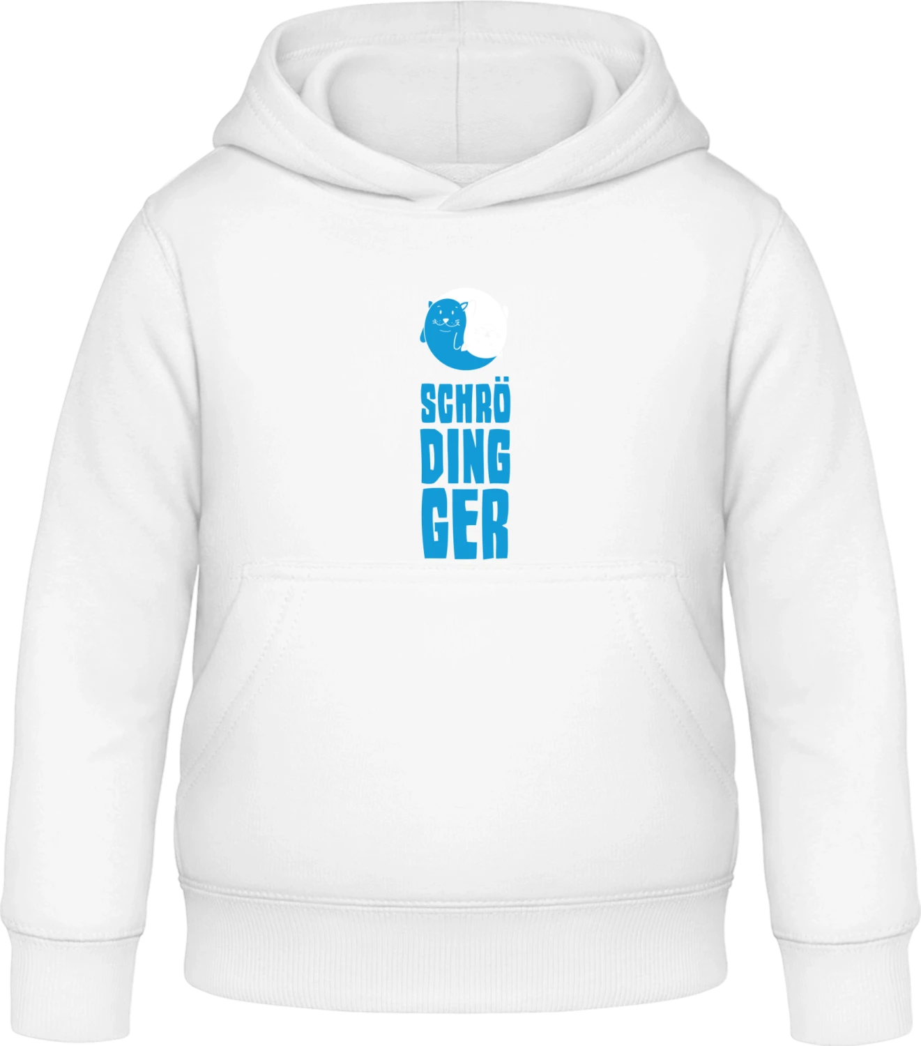 Schrödinger Ying Yang - Arctic white Awdis Hoodie Kids - Front