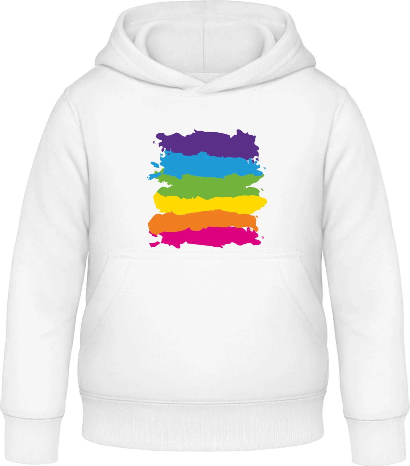 Rainbow Splash - Arctic white Awdis Hoodie Kids - Front