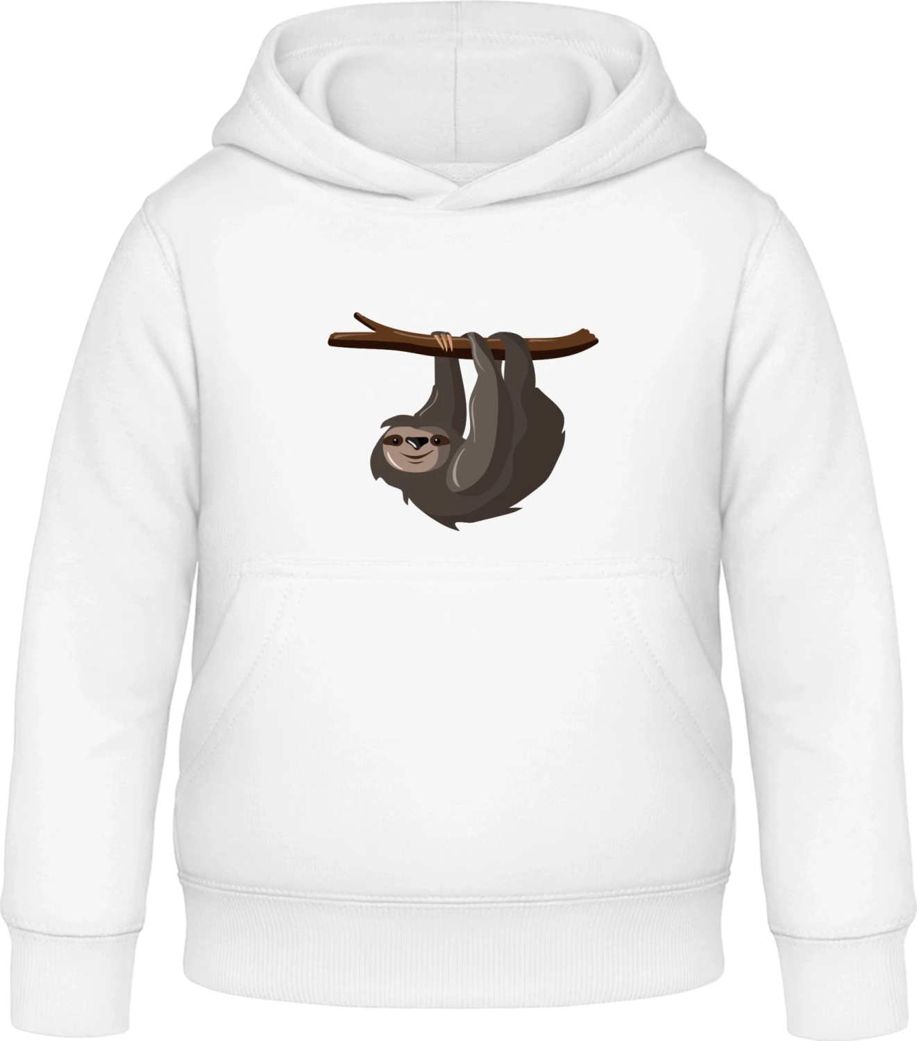 Sloth Chilling Illustration - Arctic white Awdis Hoodie Kids - Front