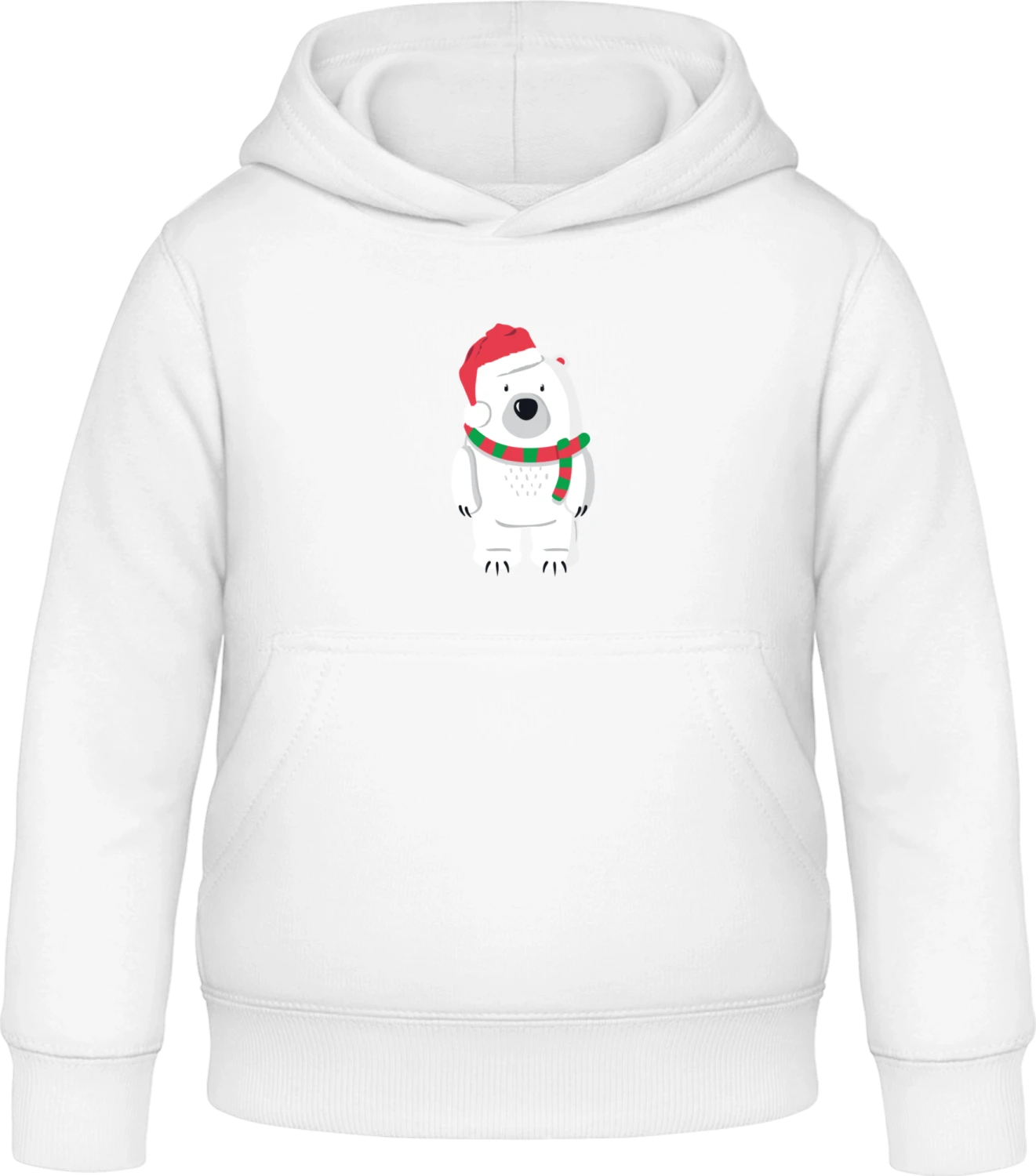 Christmas Polar Bear - Arctic white Awdis Hoodie Kids - Front