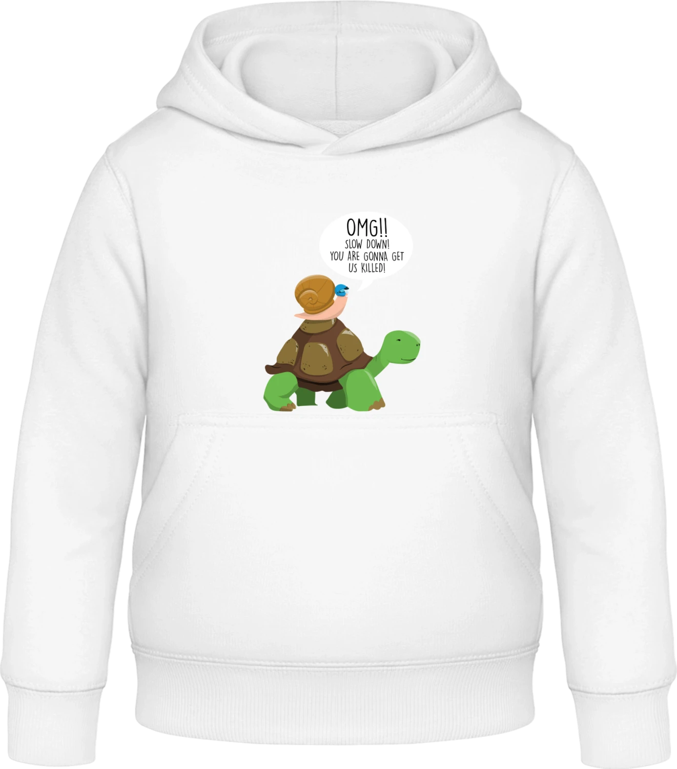 OMG! Slow Down You Are Gonna Get Us Killed! - Arctic white Awdis Hoodie Kids - Front