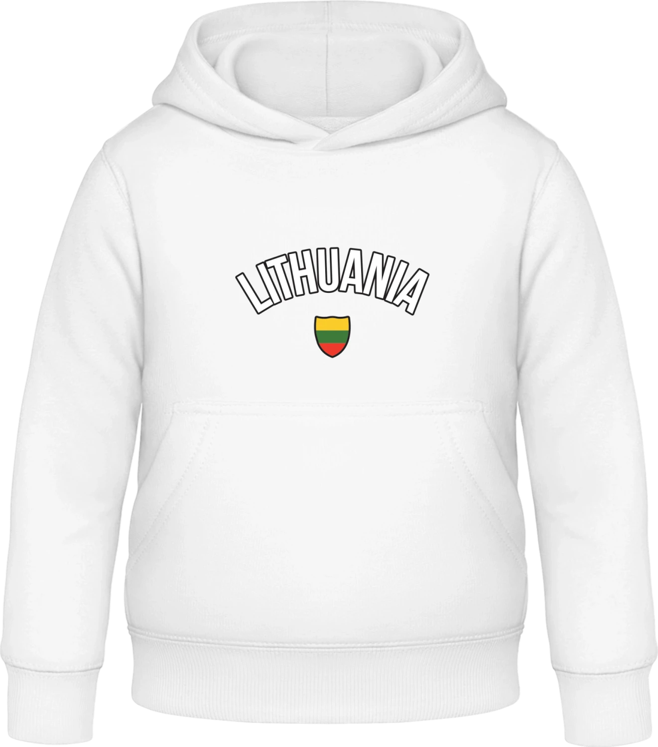 LITHUANIA Fan - Arctic white Awdis Hoodie Kids - Front