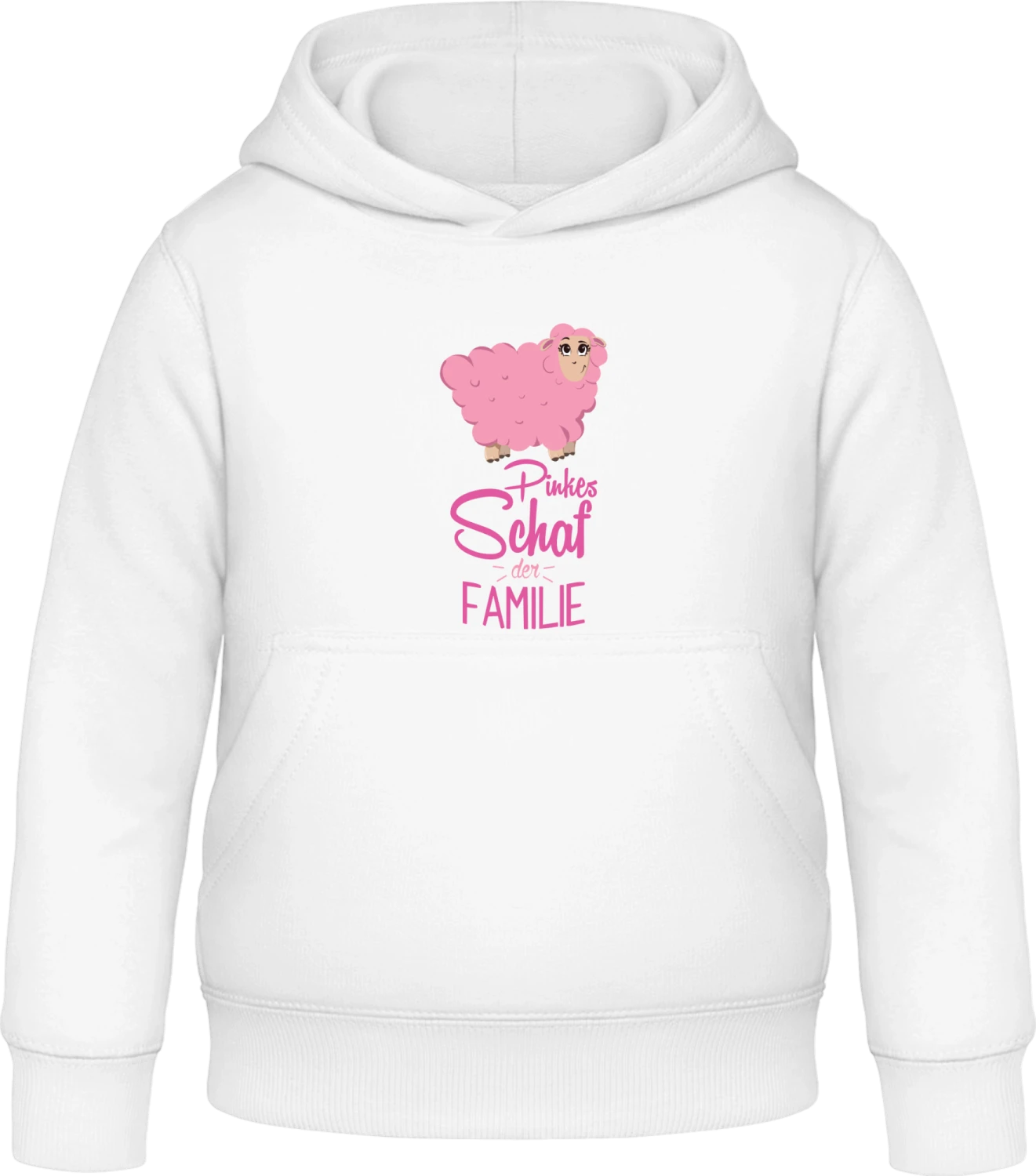 Pinkes Schaf der Familie - Arctic white Awdis Hoodie Kids - Front