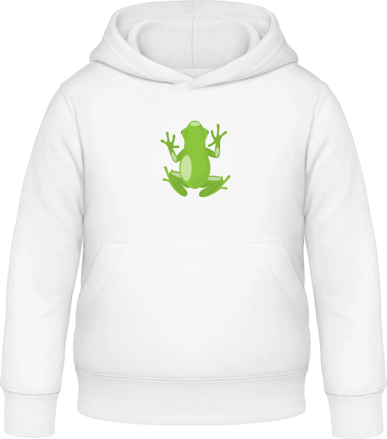 Climbing Frog Illustration - Arctic white Awdis Hoodie Kids - Front