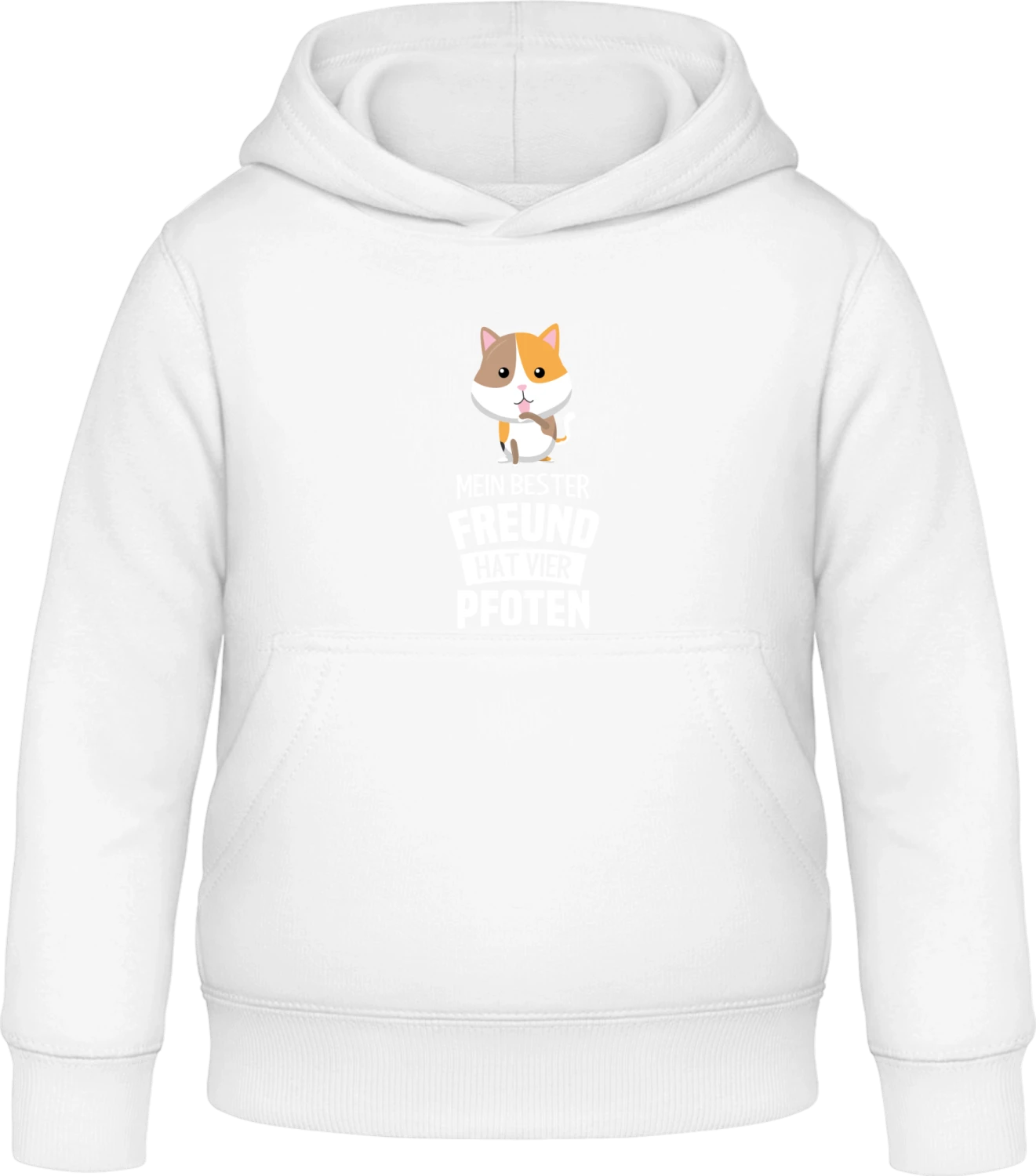 Mein bester Freund hat vier Pfoten Katze - Arctic white Awdis Hoodie Kids - Front