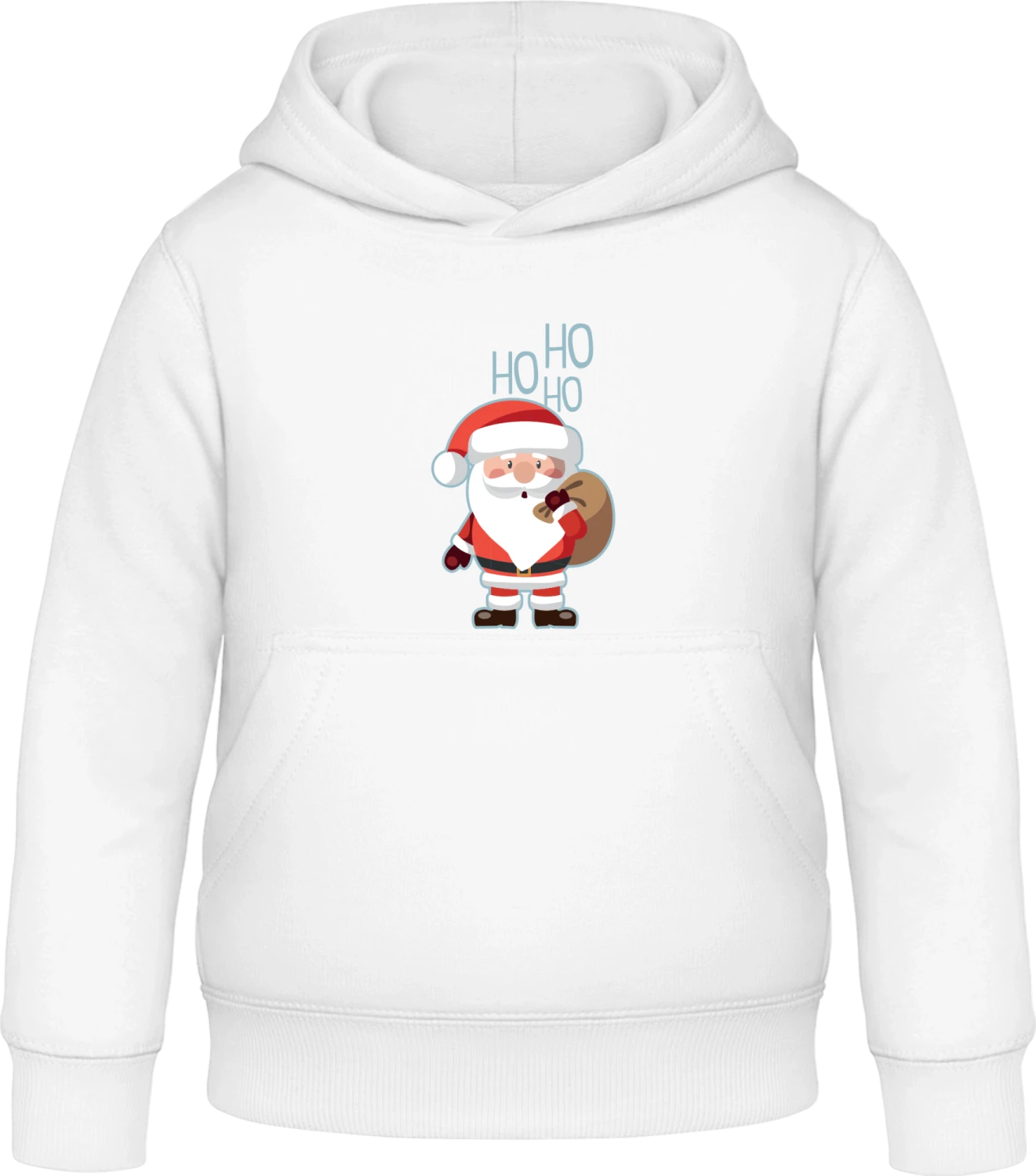 Ho Ho Ho Santa Claus - Arctic white Awdis Hoodie Kids - Front