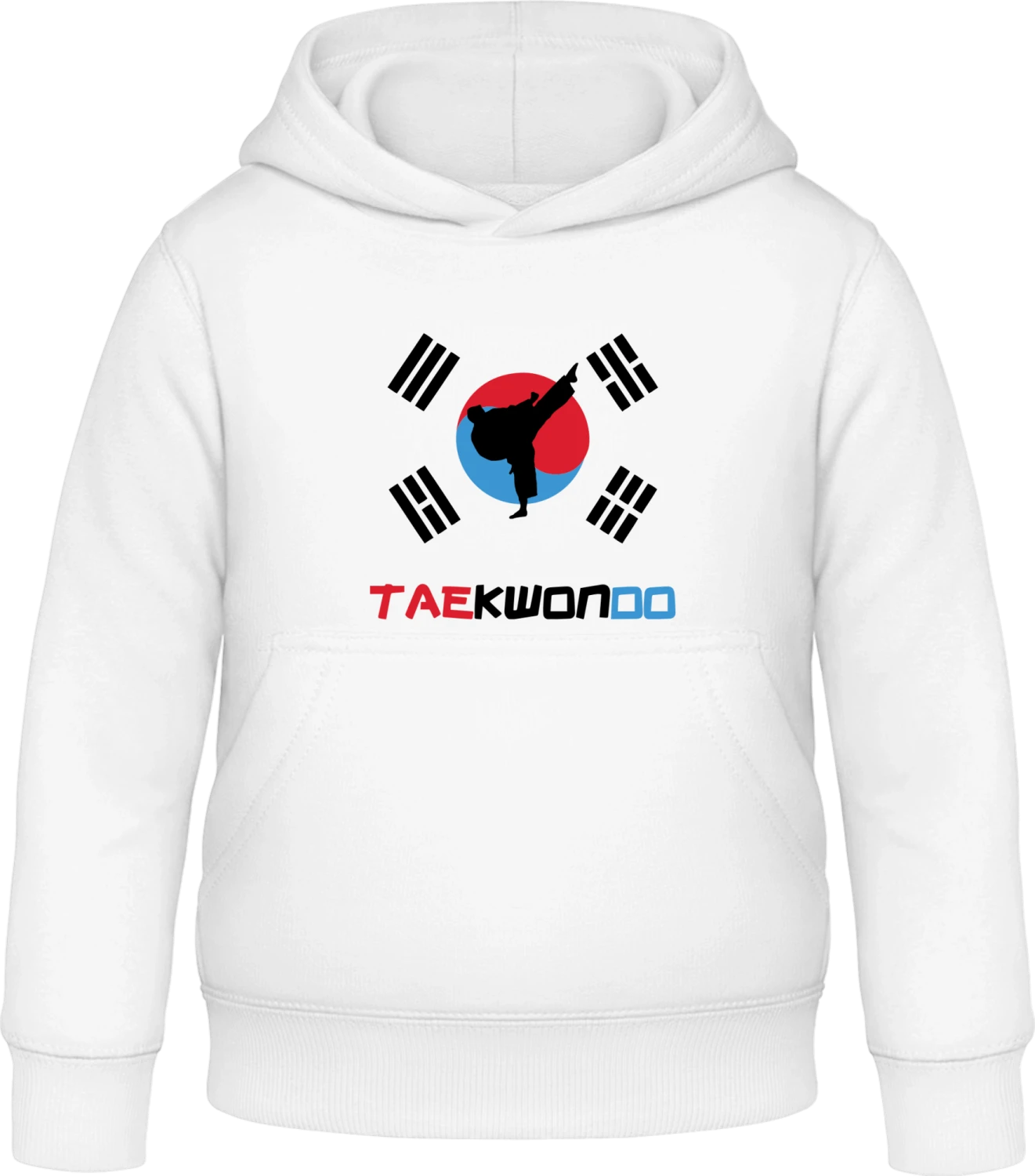 Tae kwon do Flag - Arctic white Awdis Hoodie Kids - Front