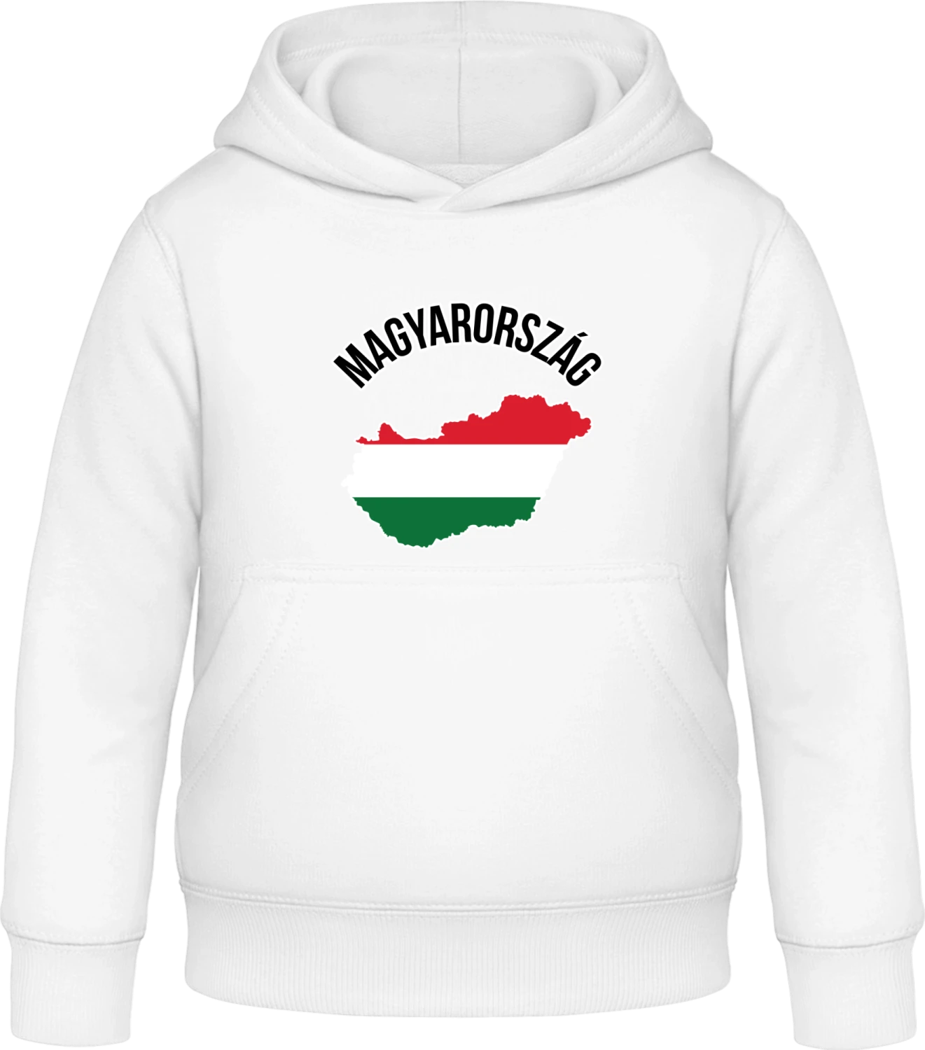 Magyarország - Arctic white Awdis Hoodie Kids - Front