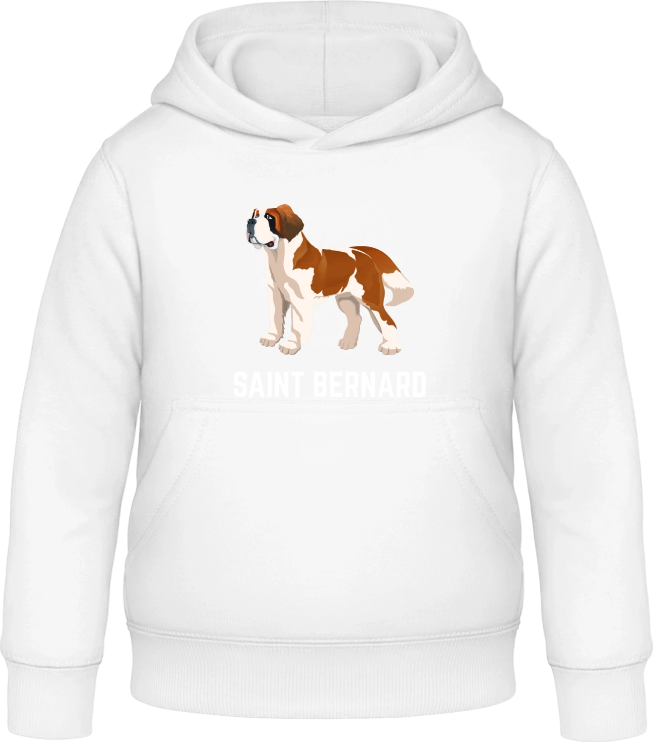 Saint Bernard Illustration - Arctic white Awdis Hoodie Kids - Front