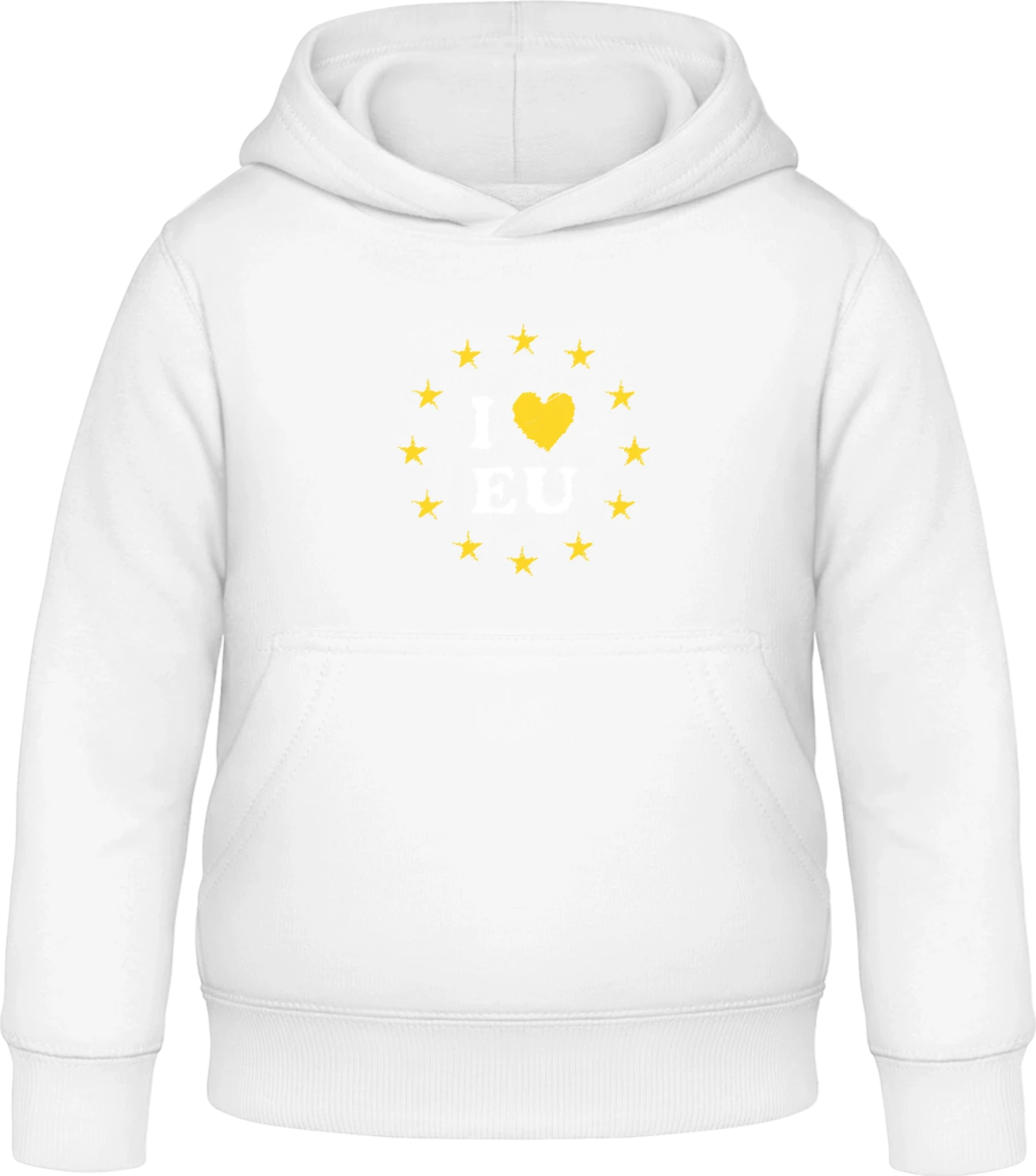 I Love EU Scribble - Arctic white Awdis Hoodie Kids - Front