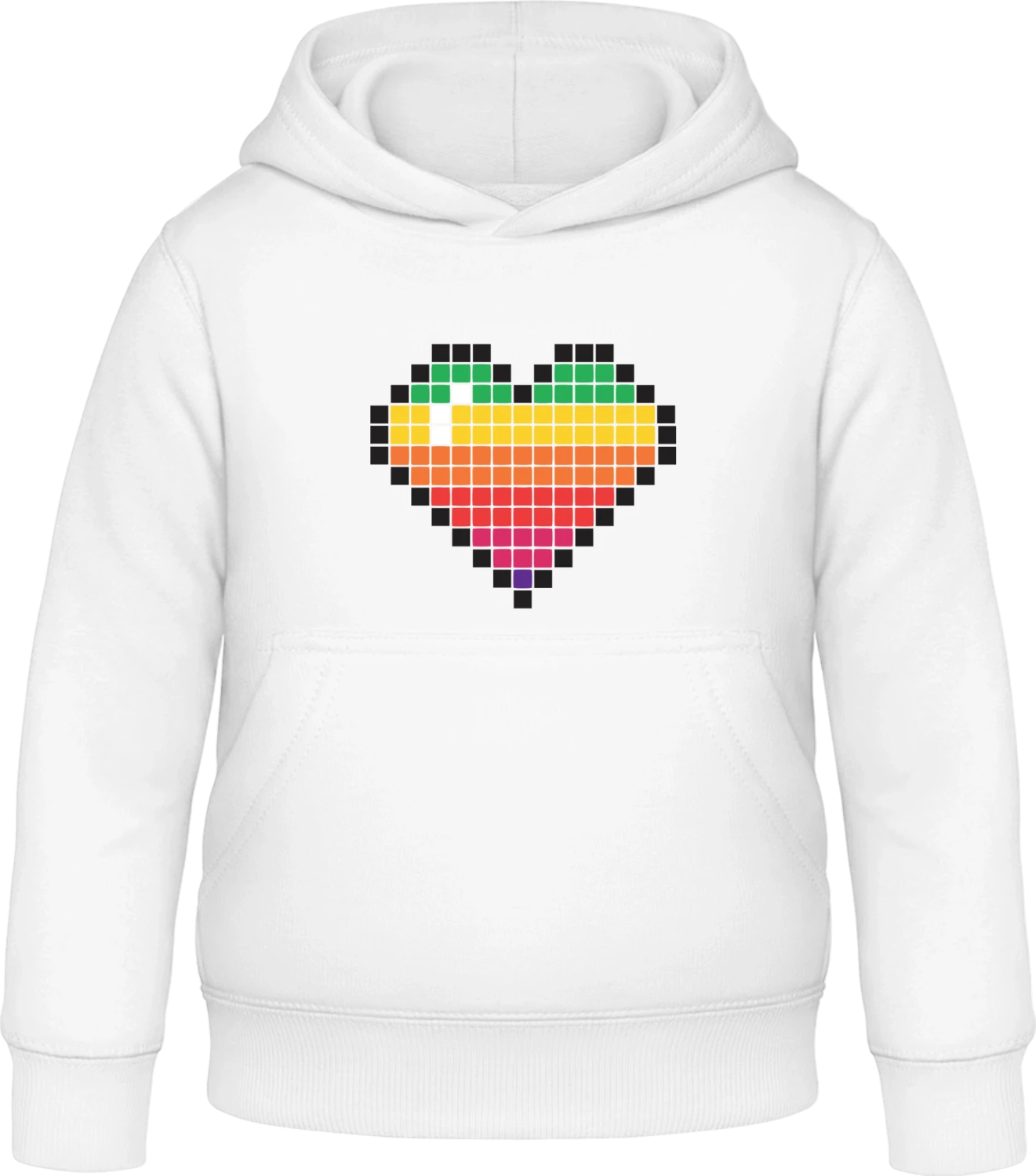 Video Game Heart - Arctic white Awdis Hoodie Kids - Front