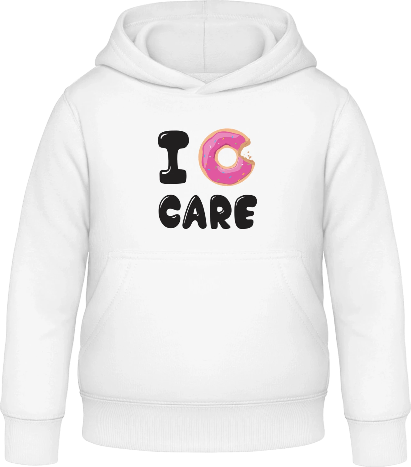 I Donut Care - Arctic white Awdis Hoodie Kids - Front