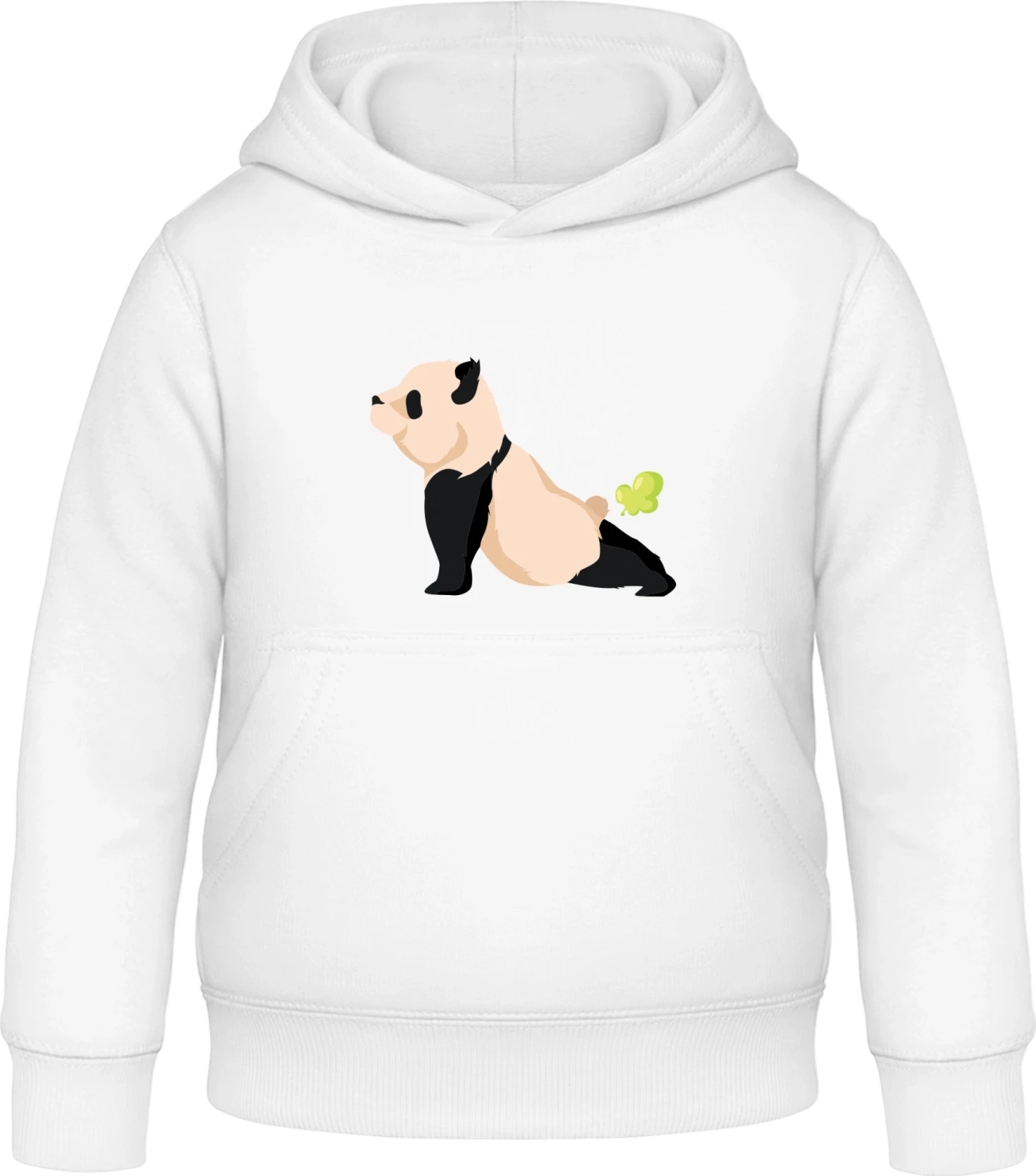 Panda Fart - Arctic white Awdis Hoodie Kids - Front