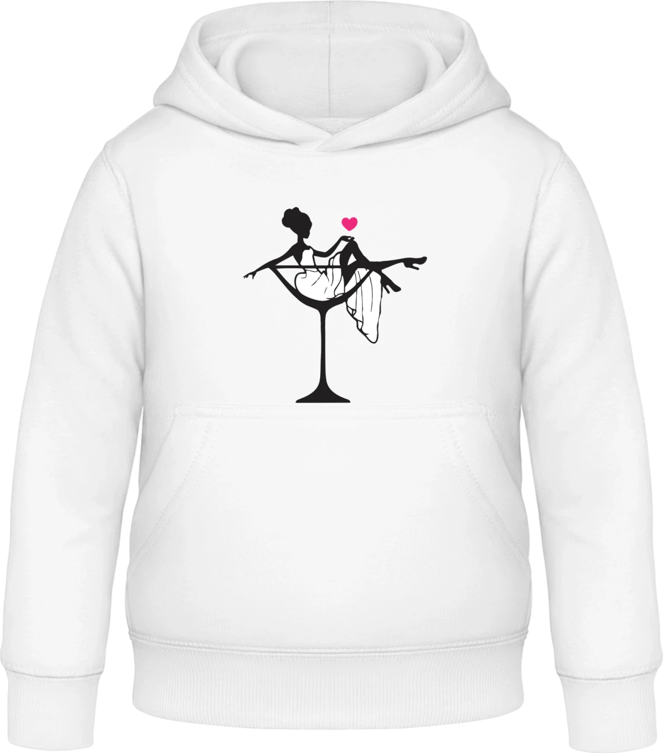 Bride In Martini Glass - Arctic white Awdis Hoodie Kids - Front