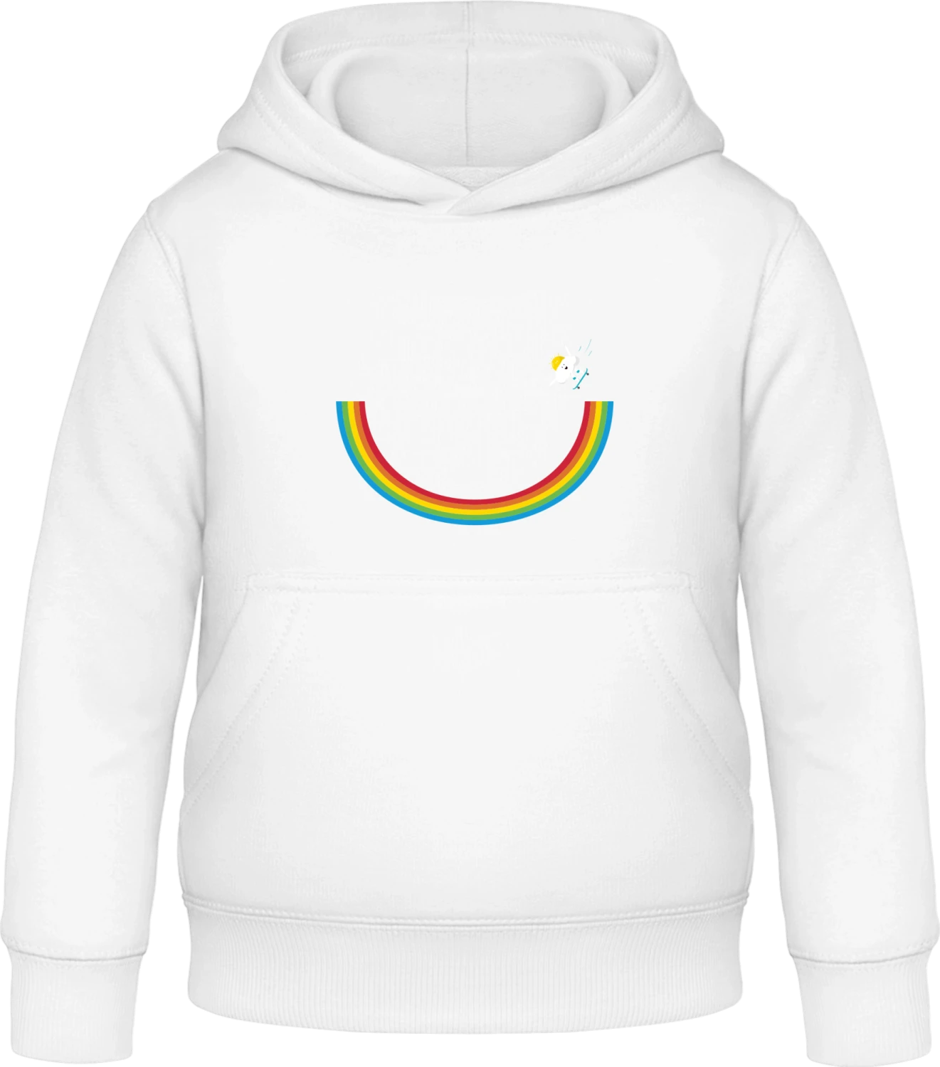 Skating Cloud - Arctic white Awdis Hoodie Kids - Front