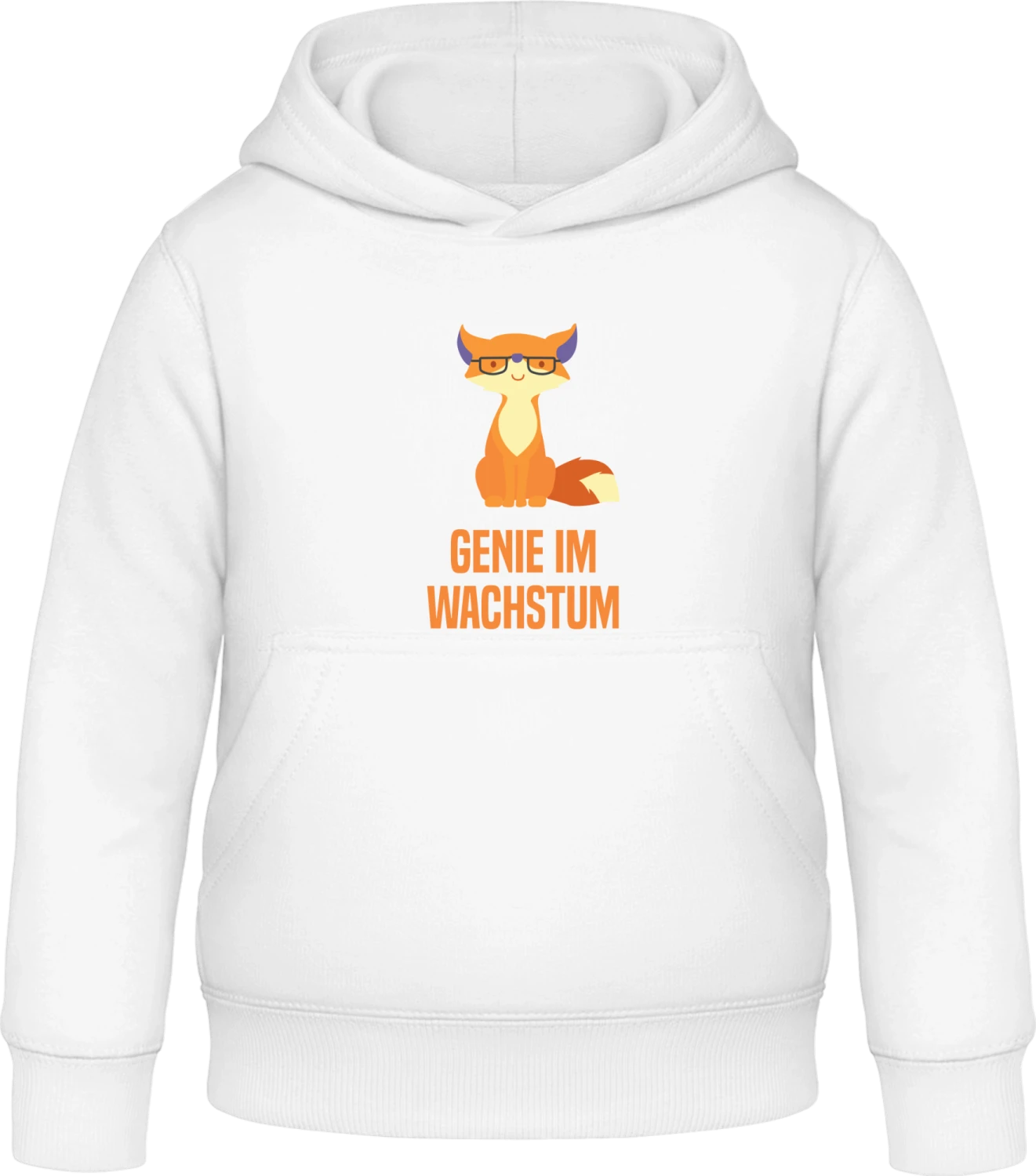 Genie Im Wachstum Fuchs - Arctic white Awdis Hoodie Kids - Front