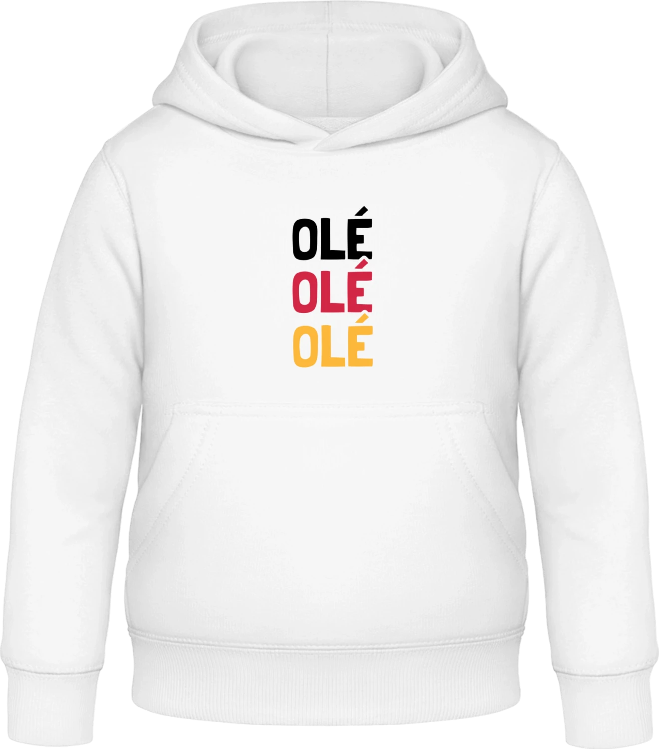 Olé Olé Olé Deutschland - Arctic white Awdis Hoodie Kids - Front