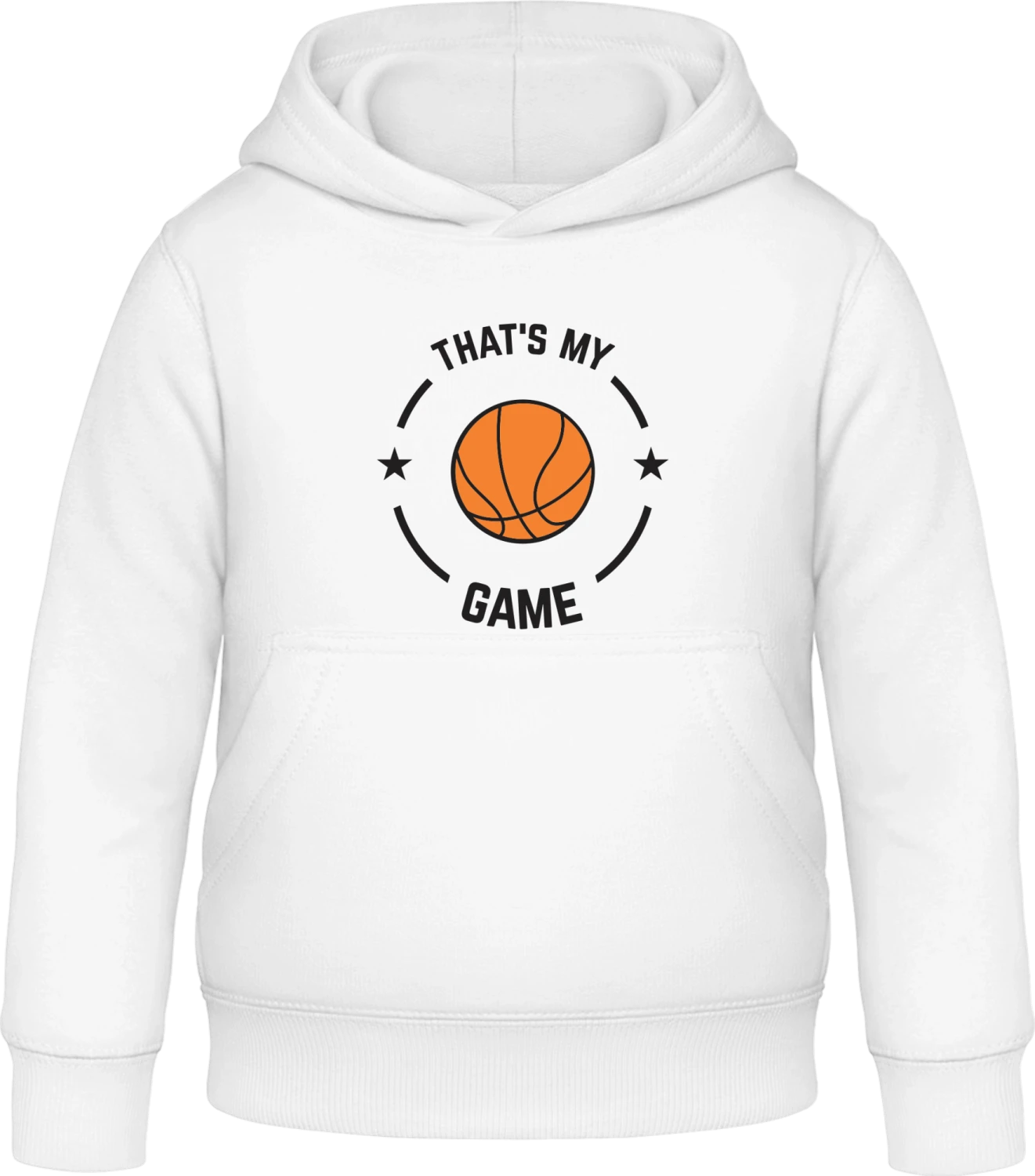 That's My Game Basketball - Arctic white Awdis Hoodie Kids - Front