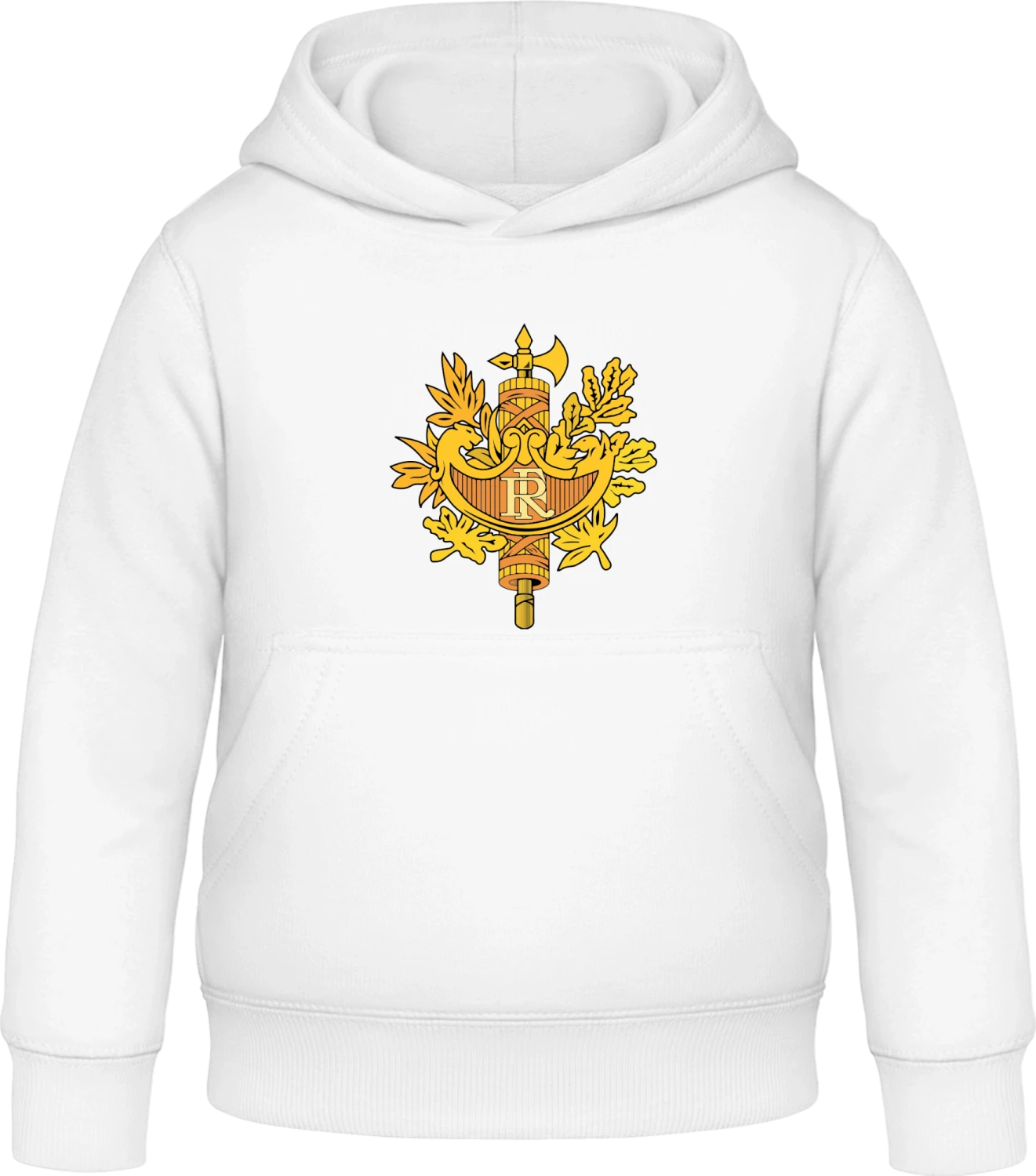 France Coat of Arms - Arctic white Awdis Hoodie Kids - Front