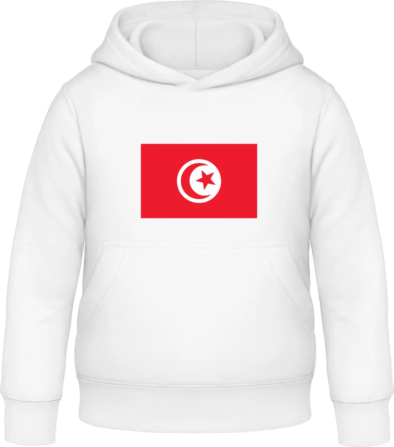 Tunisian Flag - Arctic white Awdis Hoodie Kids - Front