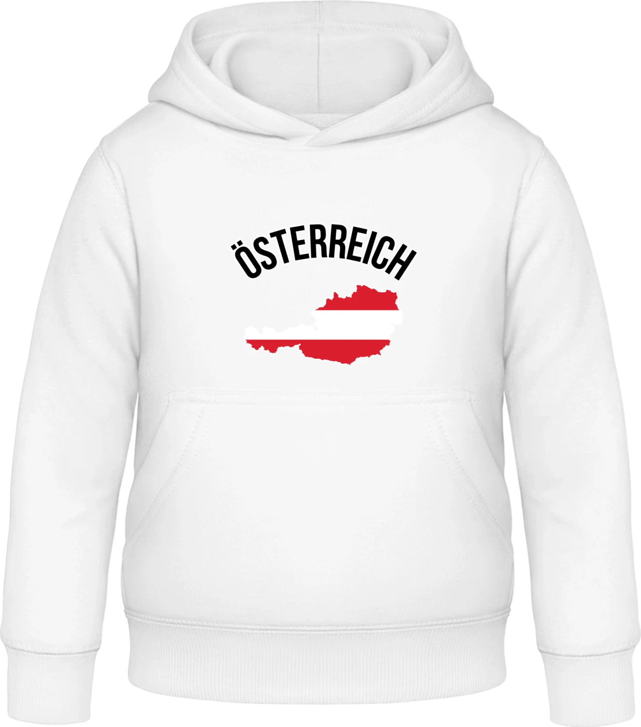 Österreich - Arctic white Awdis Hoodie Kids - Front