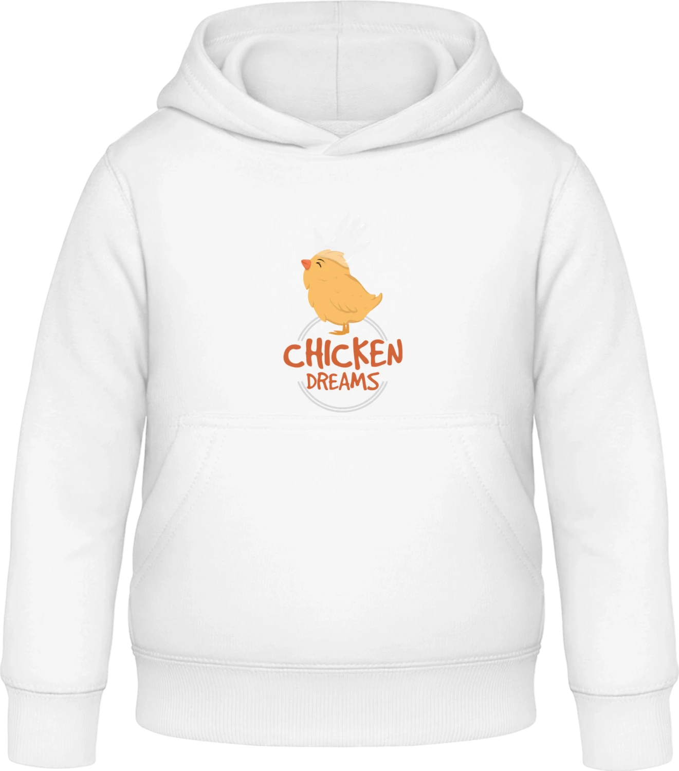 Chicken Dreams - Arctic white Awdis Hoodie Kids - Front