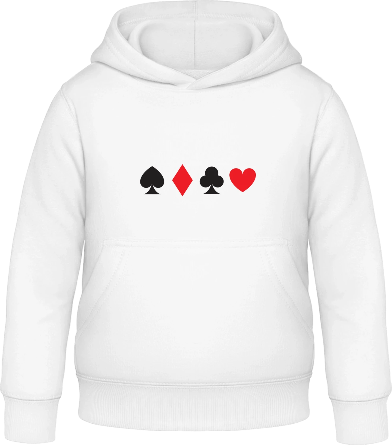 Poker Card - Arctic white Awdis Hoodie Kids - Front